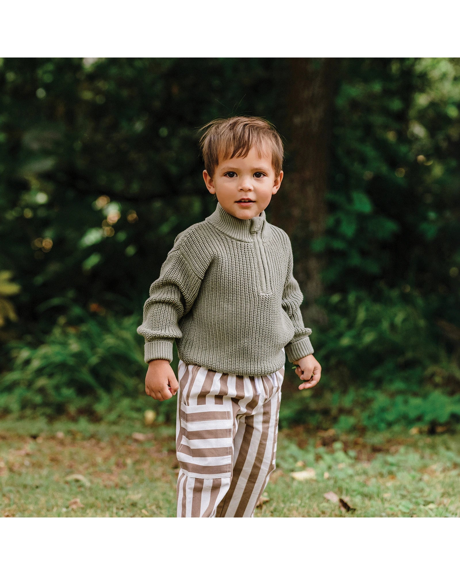 Knit Rib Jumper - Olive Size 2 - Image 5