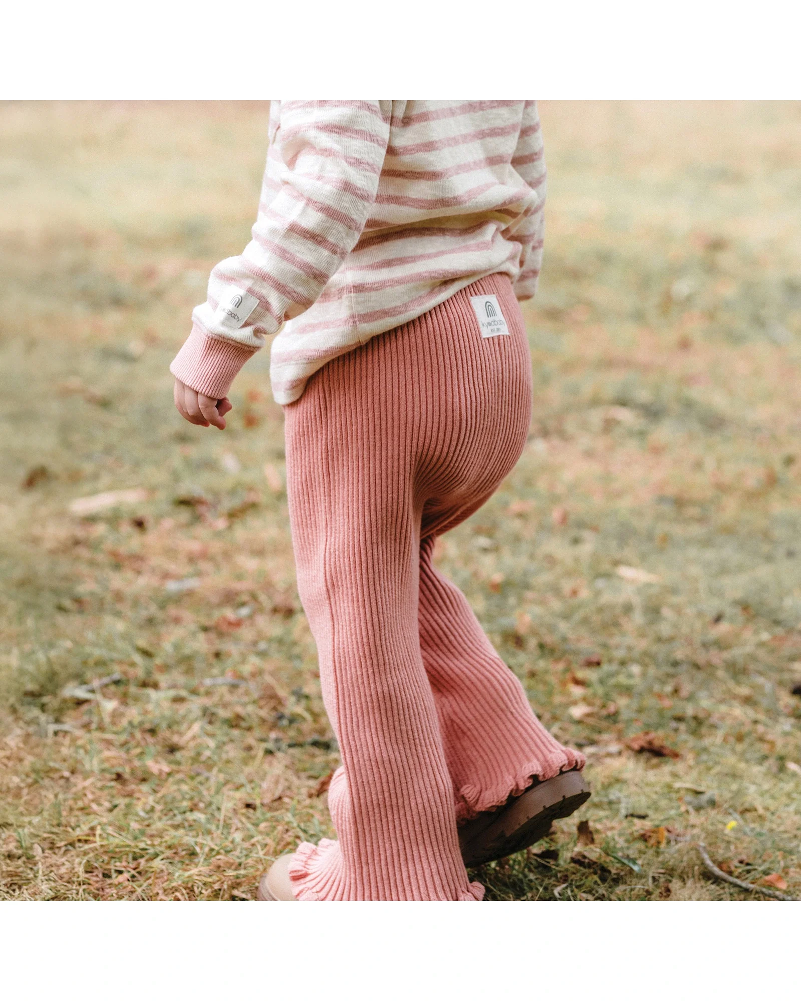 Knit Rib Legging - Pink Size 3