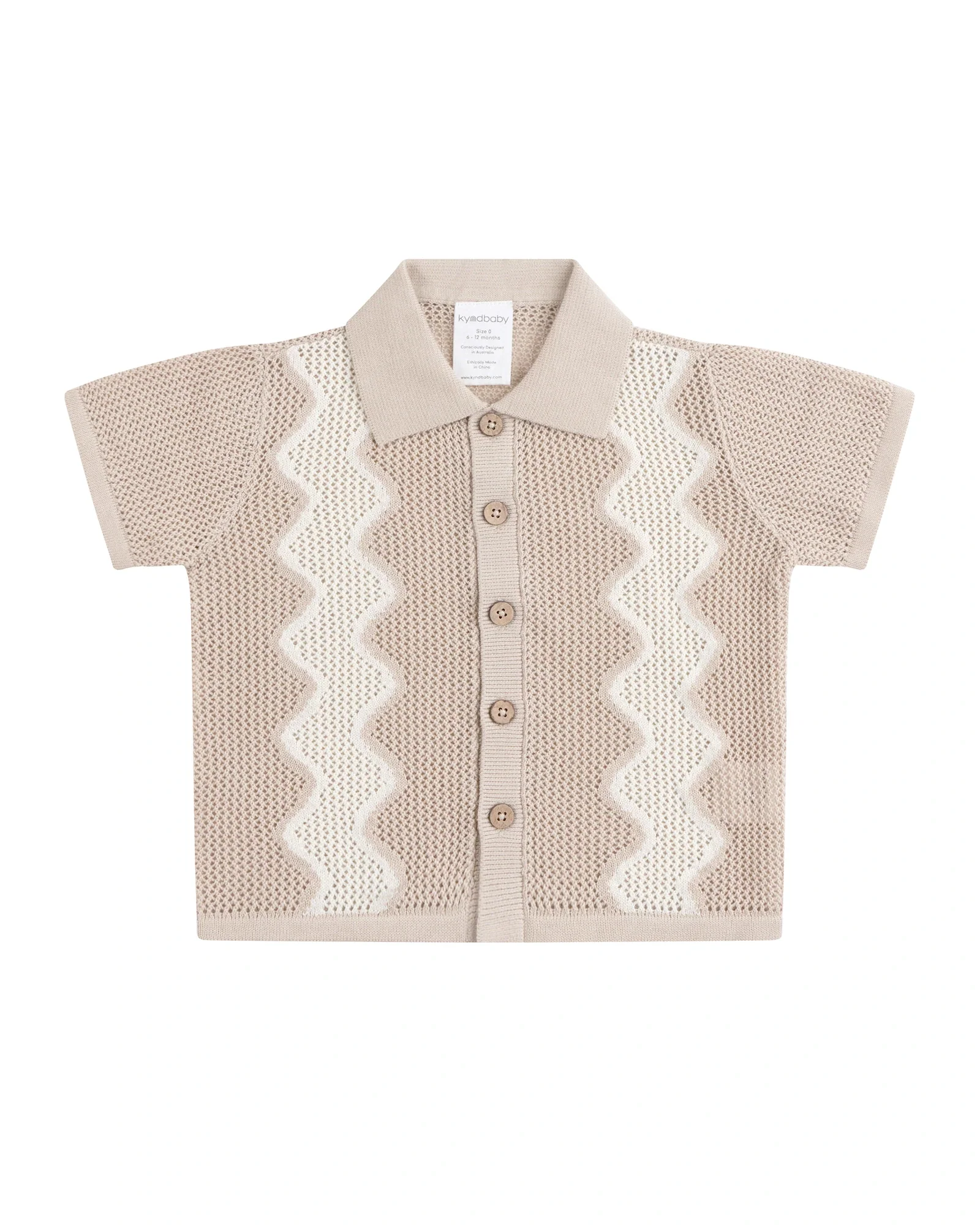 Kynd Baby Classic Mesh Knit Short Sleeve Shirt Shell - Size 0