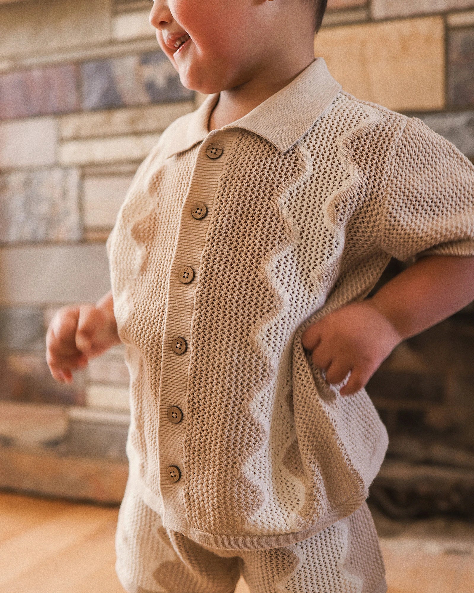 Kynd Baby Classic Mesh Knit Short Sleeve Shirt Shell - Size 0 - Image 5