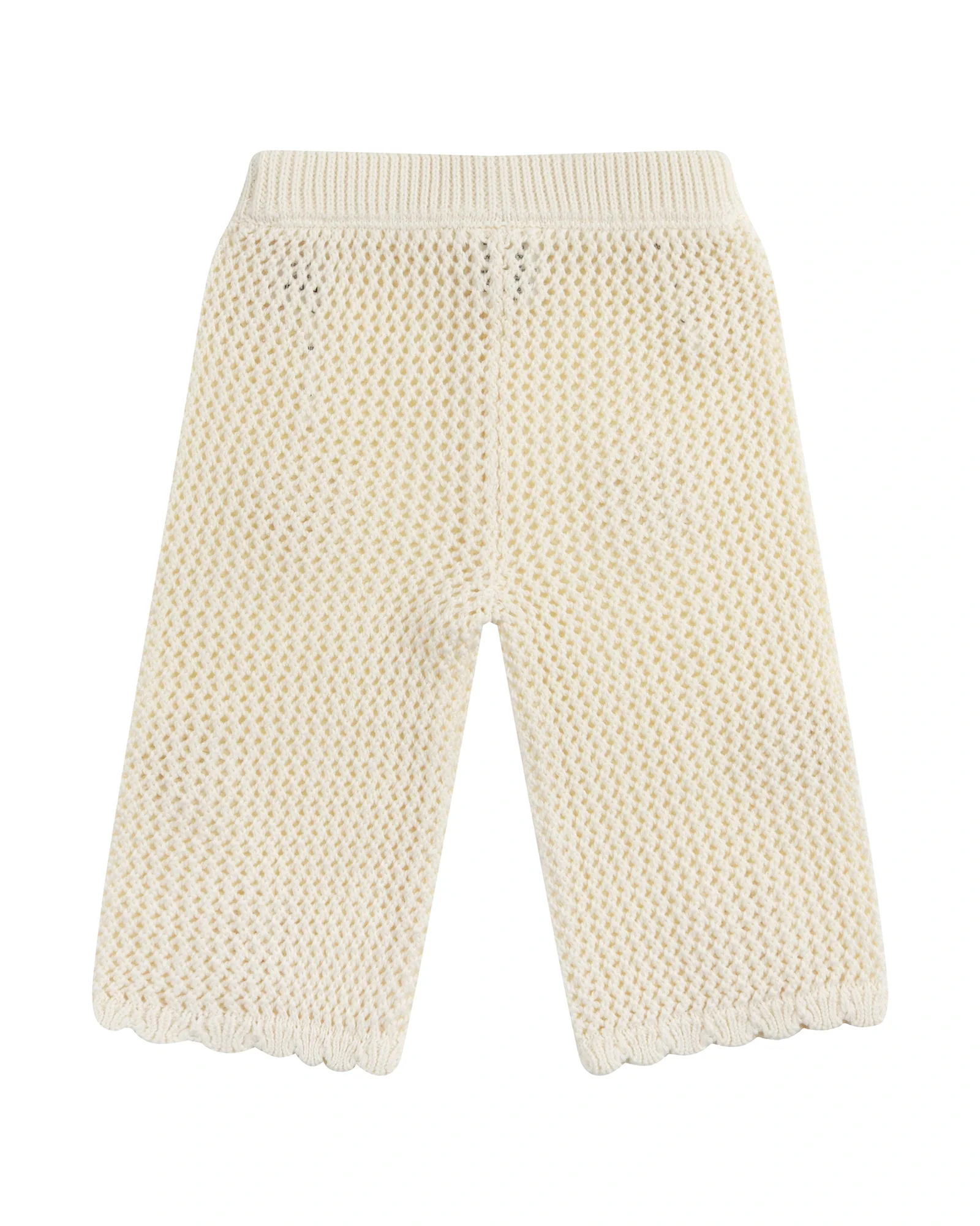 Kynd Baby Knit Crochet Daisy Flare Pant Vanilla - Size 2 - Image 2