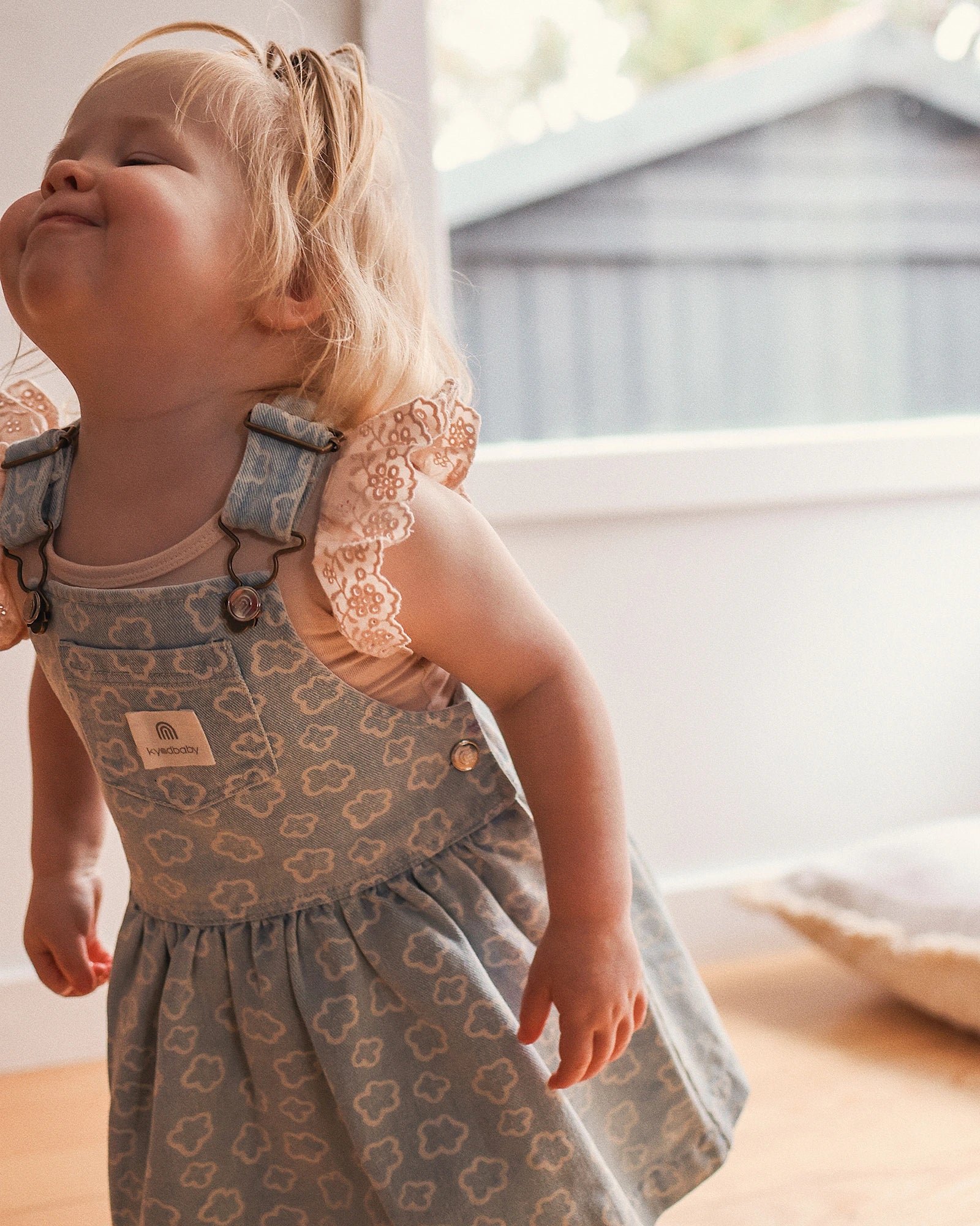 Kynd Baby Pinafore Washed Denim - Size 0 - Image 5