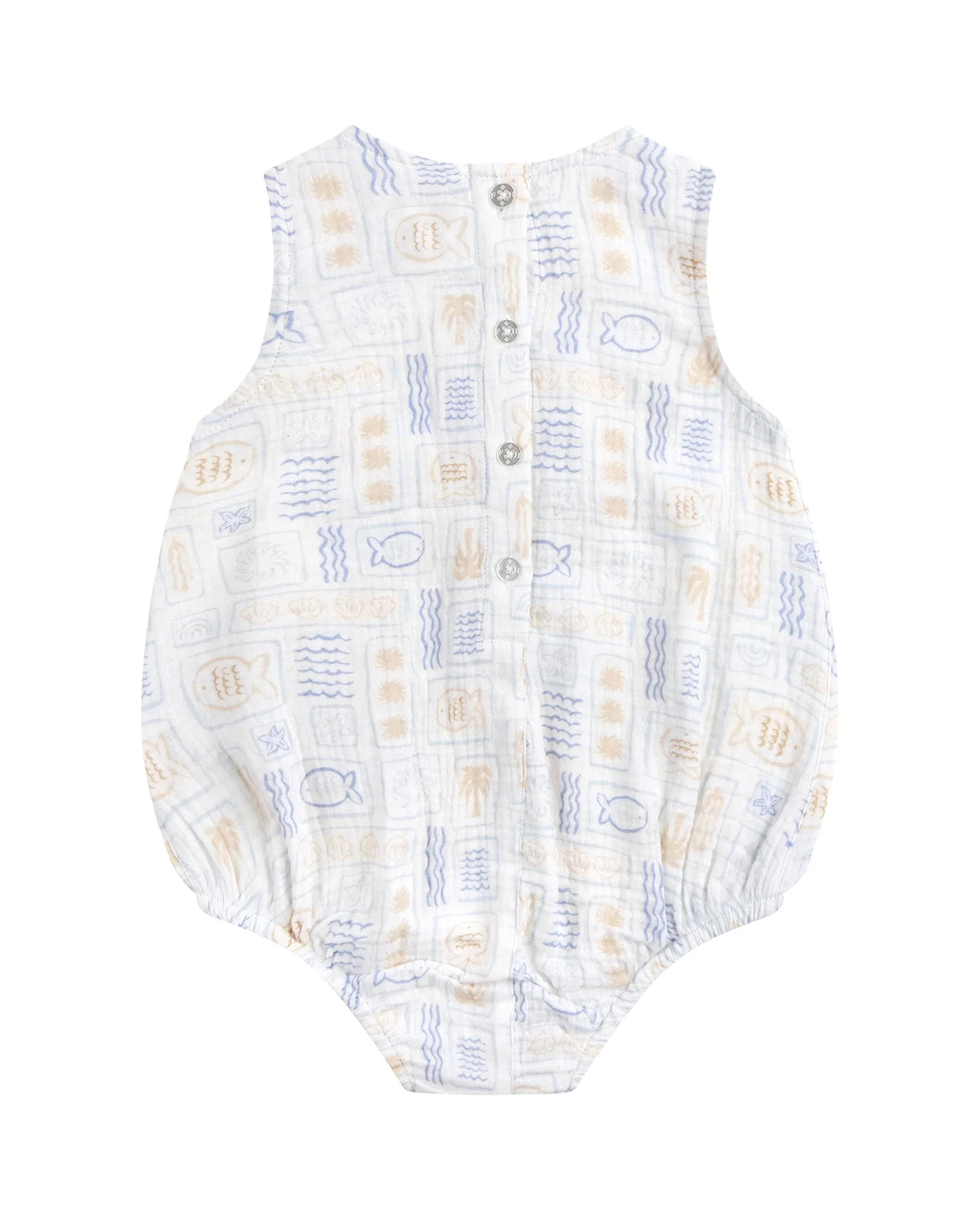 Kynd Baby Sleeveless Woven Romper Salty Shores - Size 0