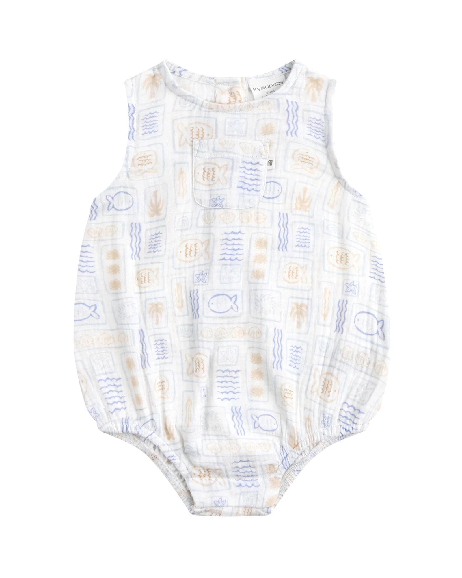 Kynd Baby Sleeveless Woven Romper Salty Shores - Size 0 - Image 2