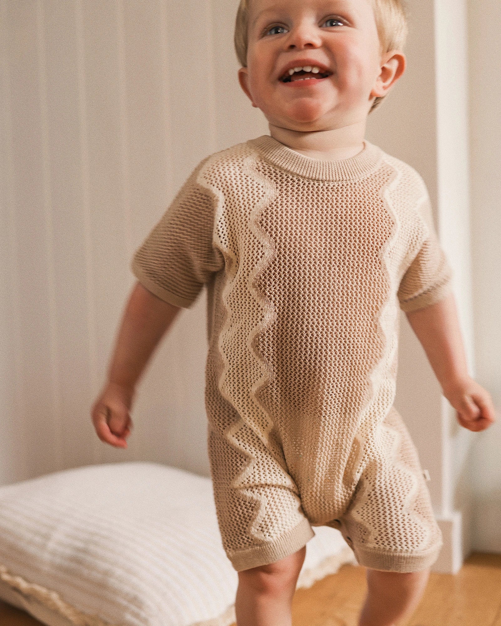 Kynd Baby Slouchy Mesh Knit Romper Shell - Size 00 - Image 4