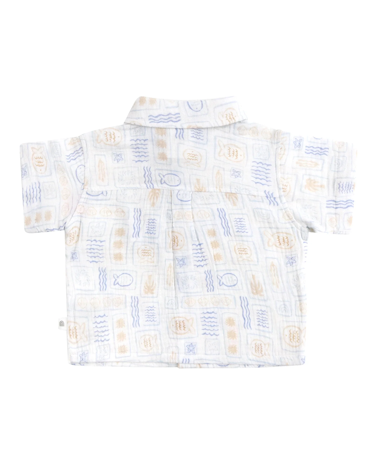 Kynd Baby Woven Short Sleeve Shirt Salty Shores - Size 0 - Image 2