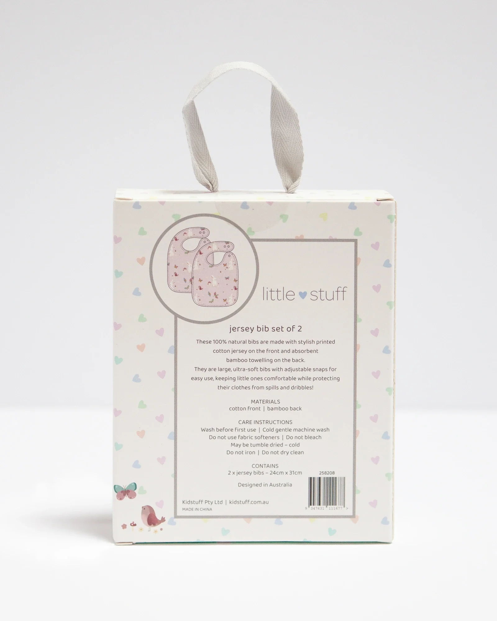 Butterfly Garden Jersey Bibs Set Of 2 - Image 3