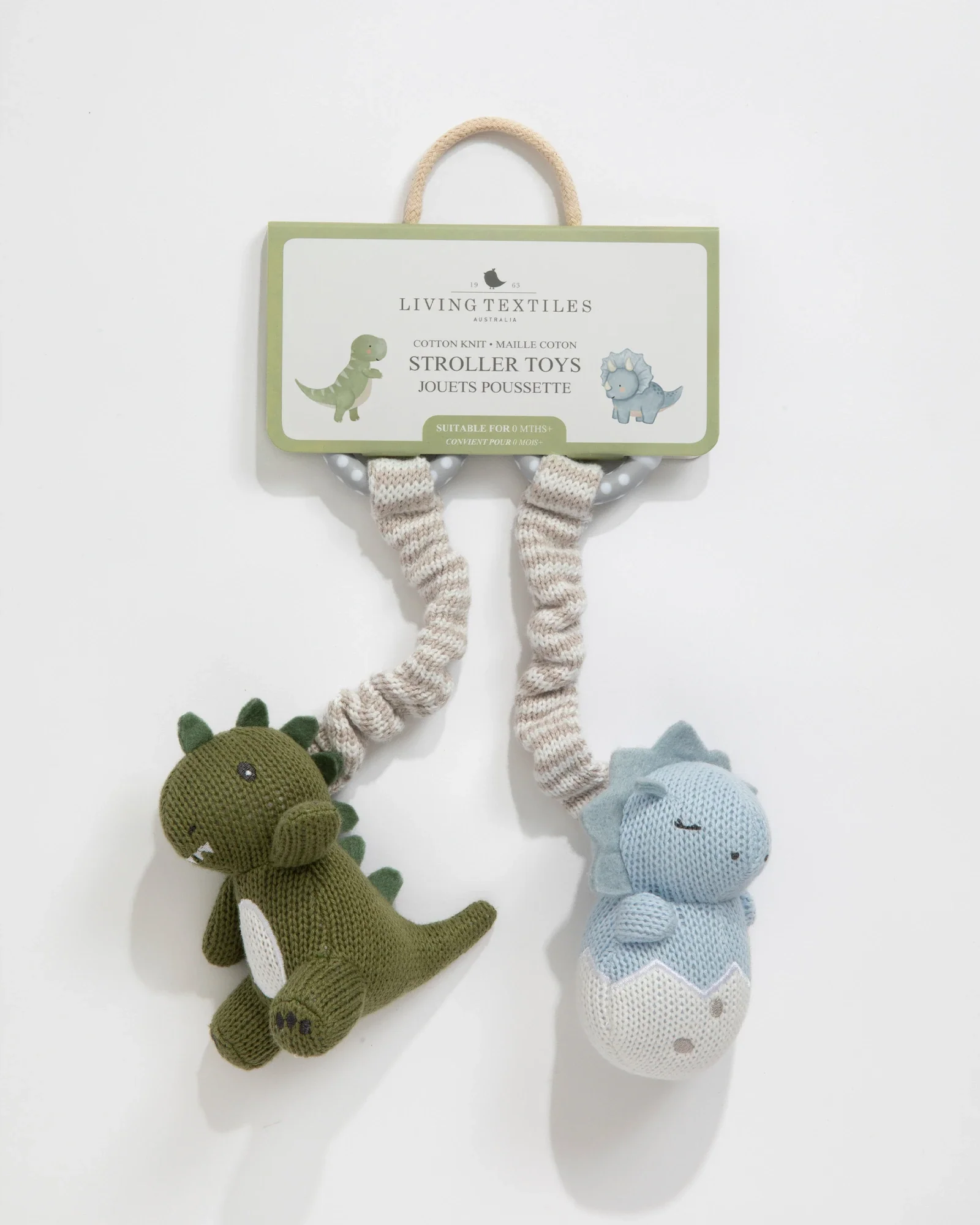 Living Textiles 2 Pack Stroller Toy - Dinosaur - Image 4