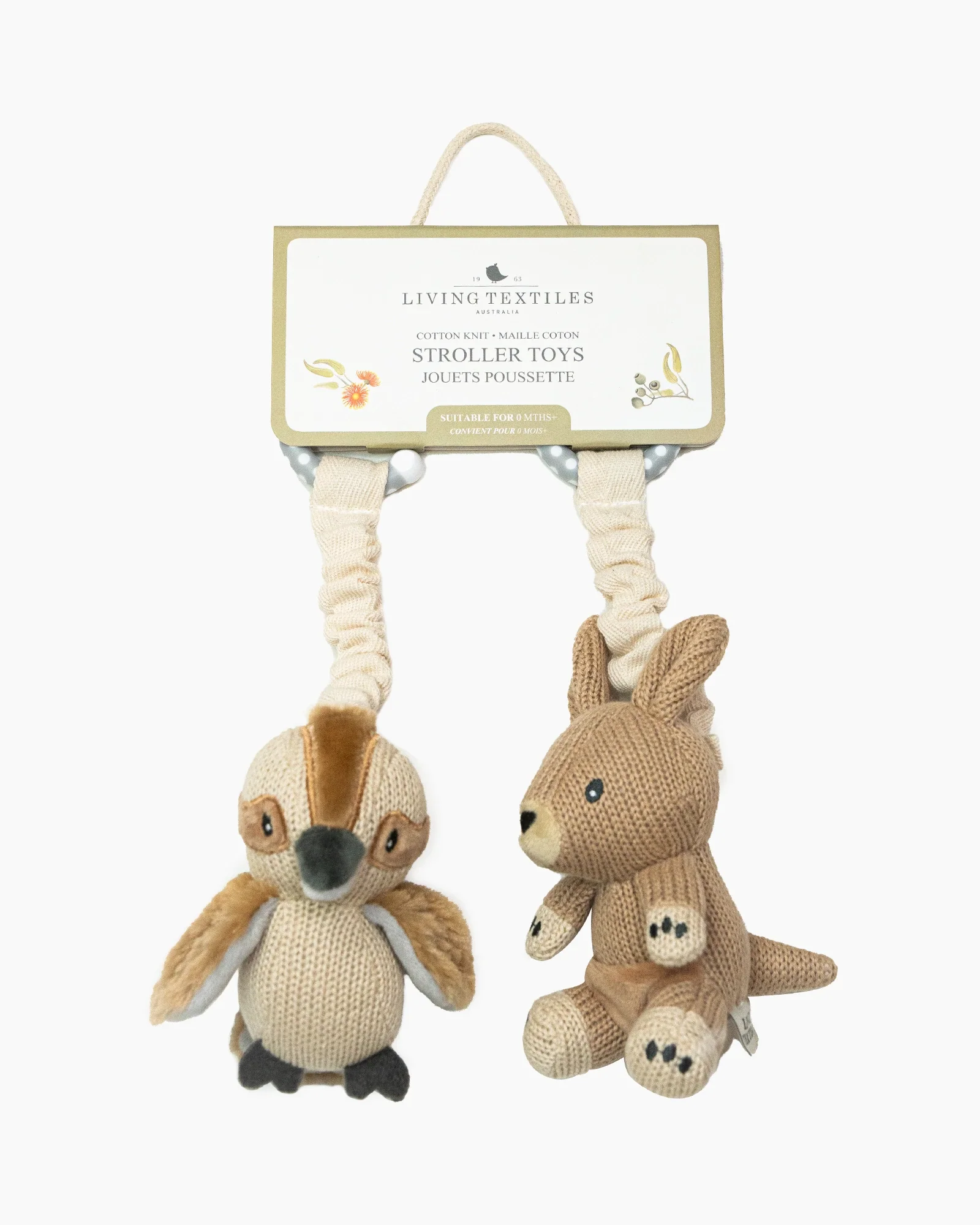 Living Textiles 2 Pack Stroller Toy - Roo & Kooka - Image 3
