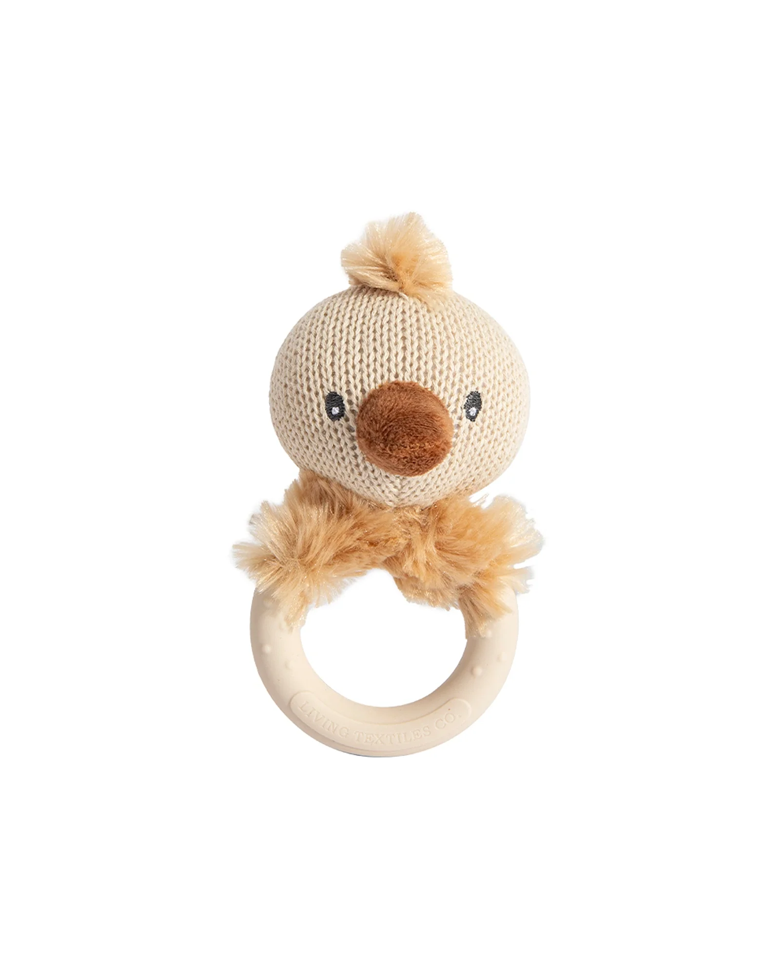 Living Textiles Ring Rattle - Emu