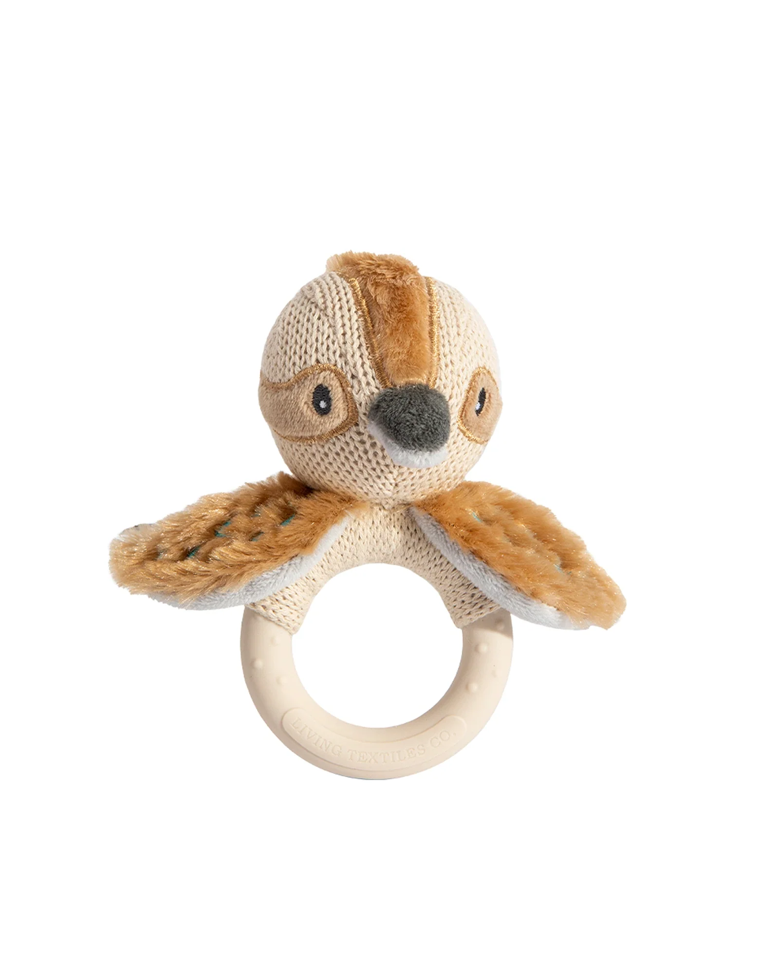 Living Textiles Ring Rattle - Kookaburra