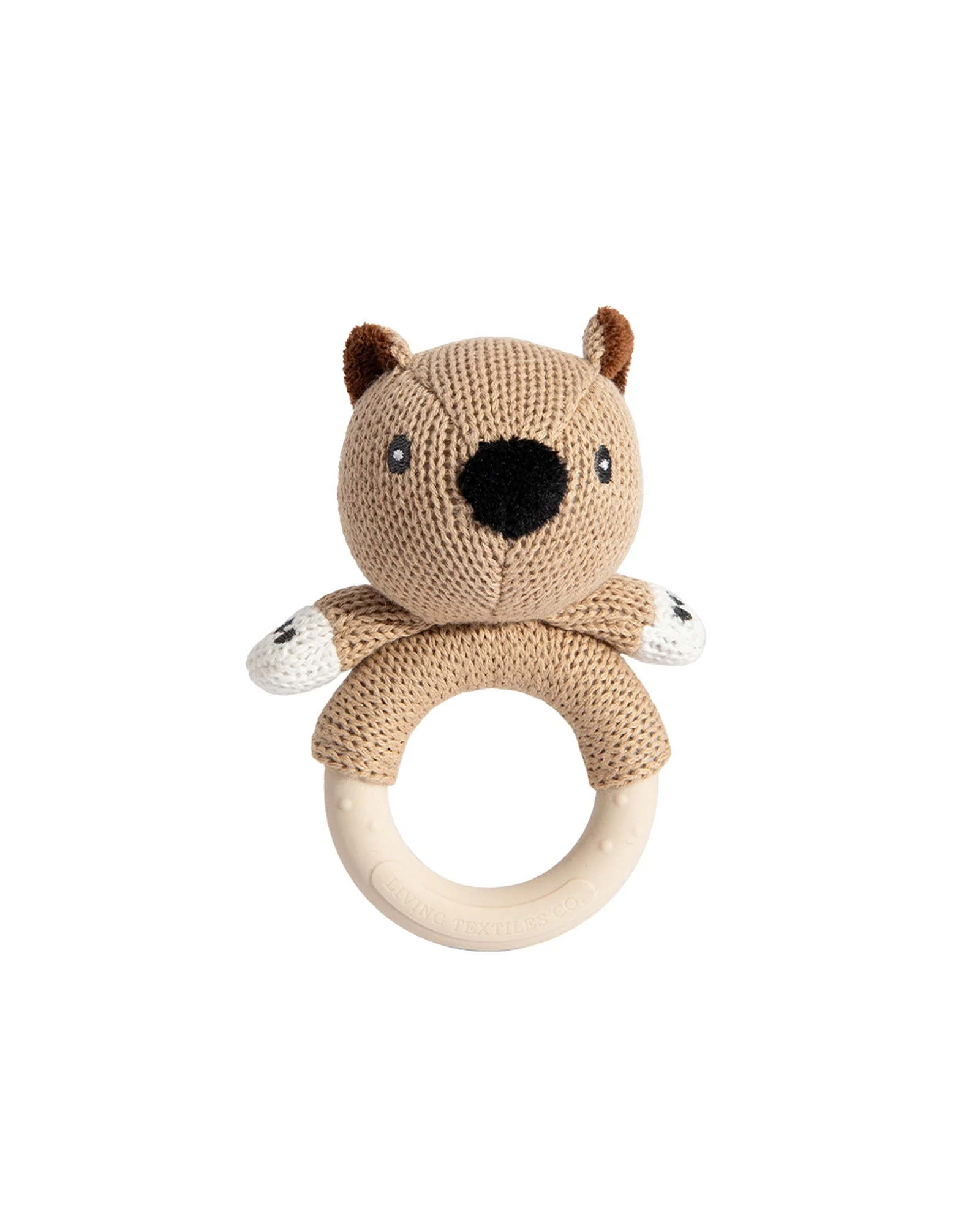 Living Textiles Ring Rattle - Wombat