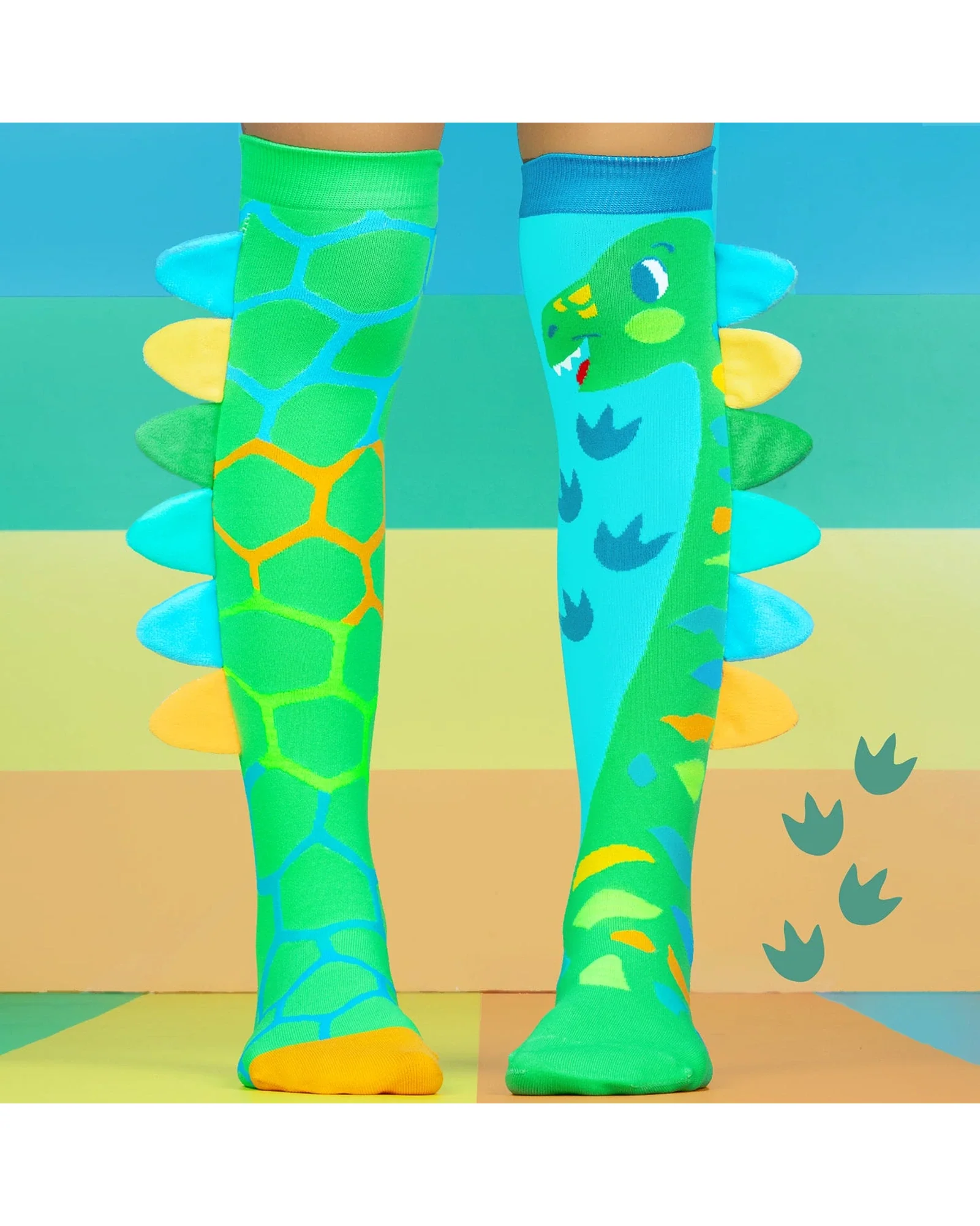 MADMIA Green Roar Dinosaur Socks Kids & Adult