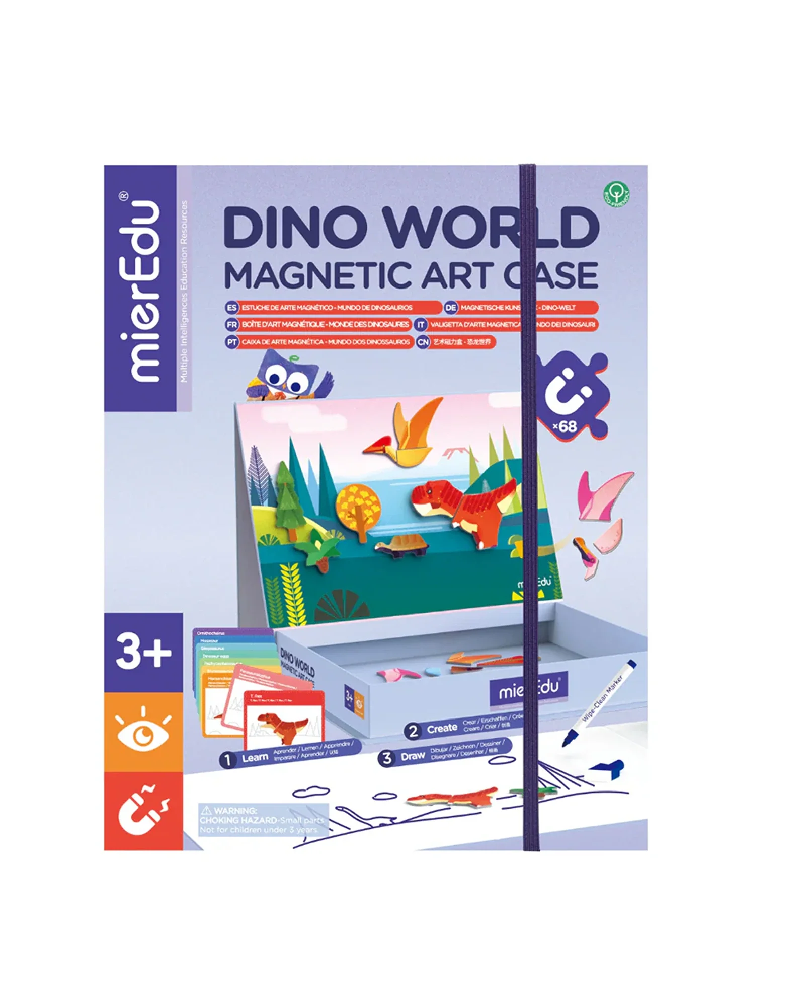 Magnetic Art Case Dino World