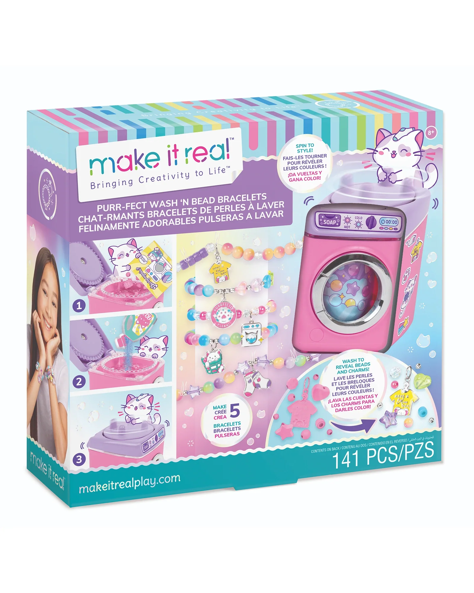 Purrfect Wash N Bead DIY Bracelet Set