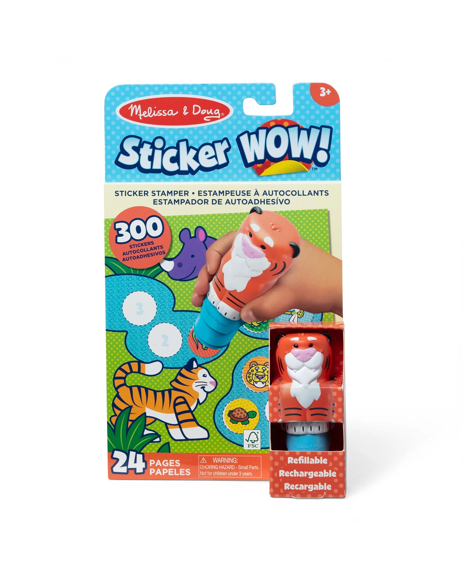Melissa and Doug Sticker Wow Sticker Stamper And Activity Pad Tiger