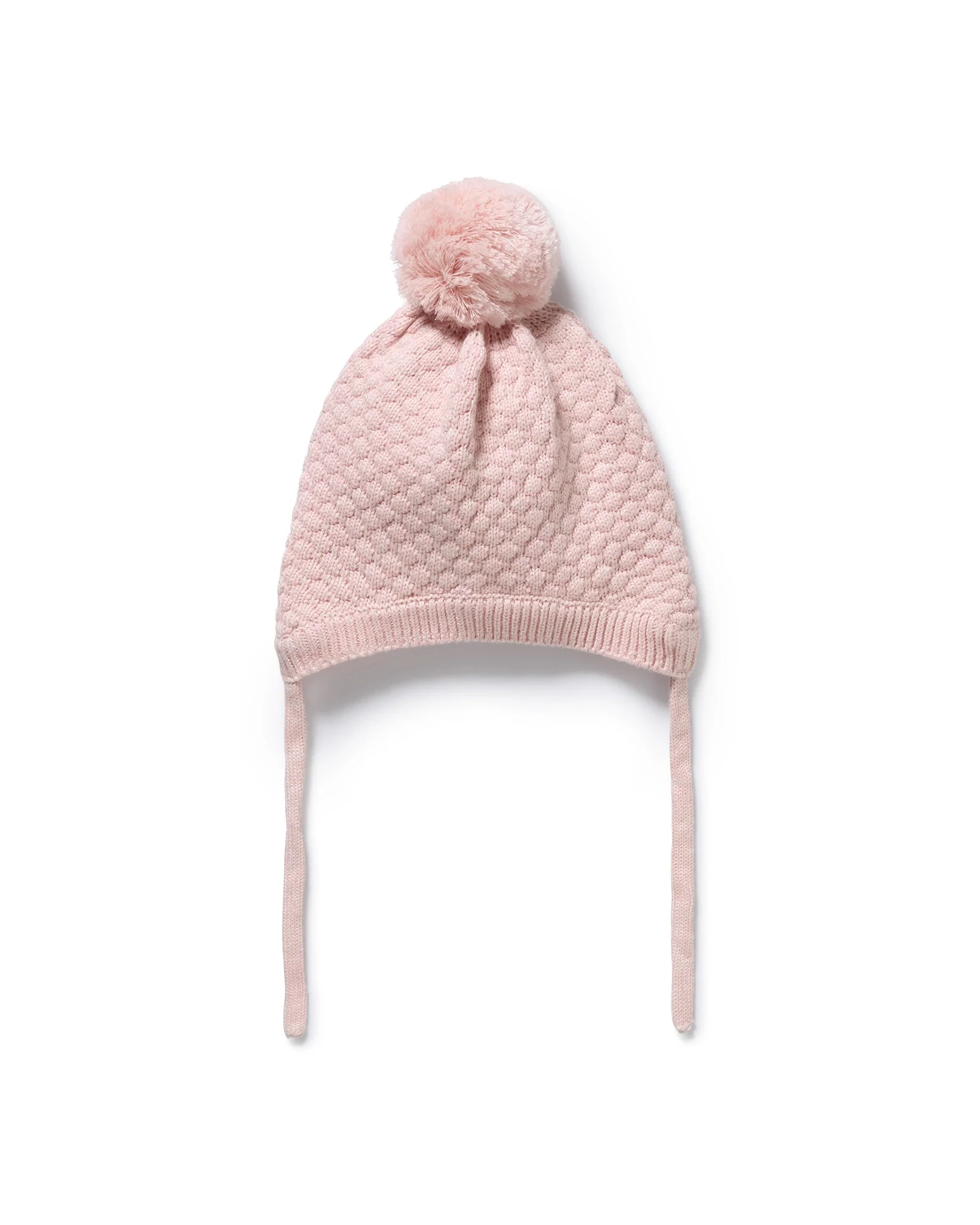 Marshmallow Organic Knitted Bubble Bonnet 0-3 mths SML