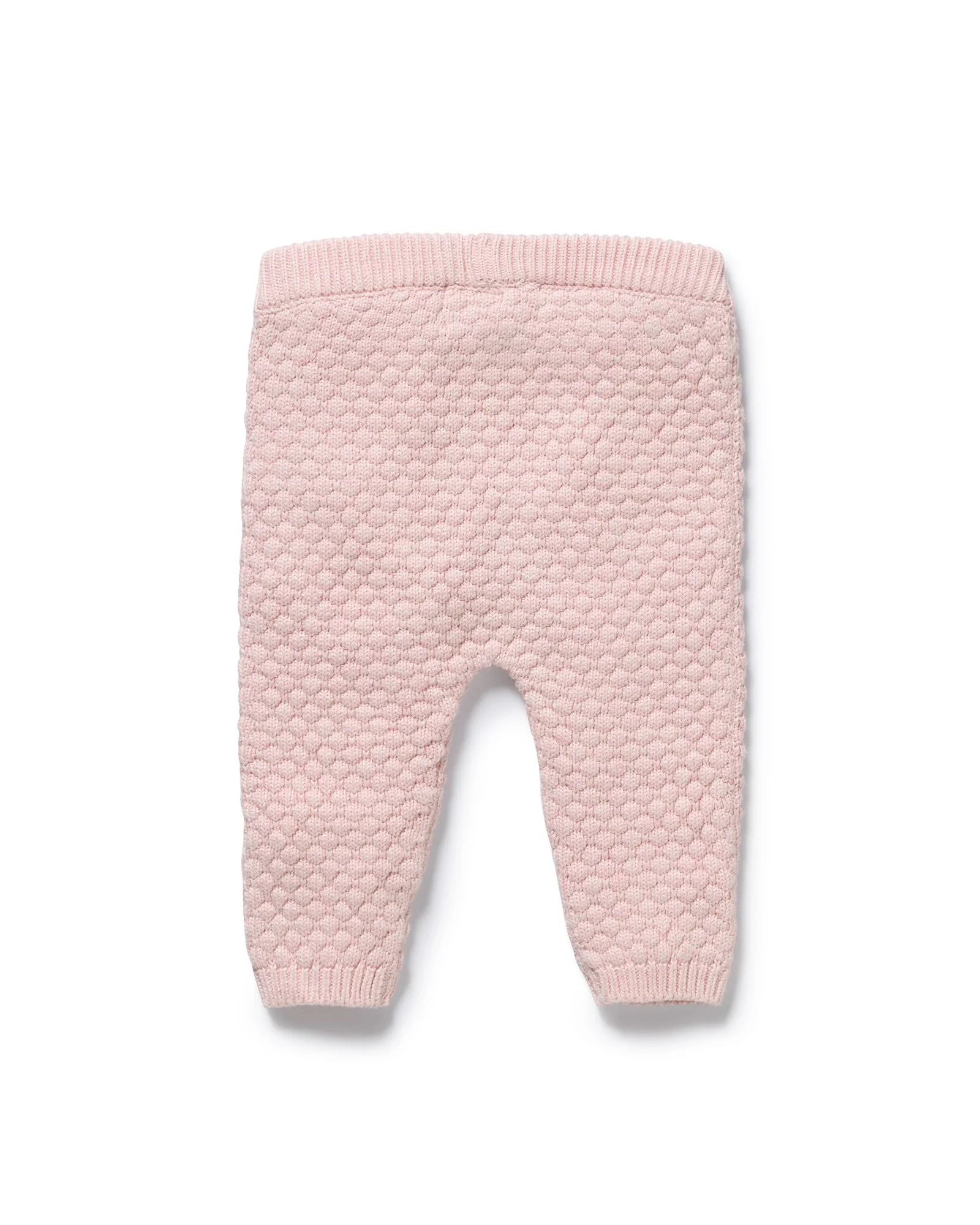 Marshmallow Organic Knitted Bubble Legging 0-3 mths - Image 2