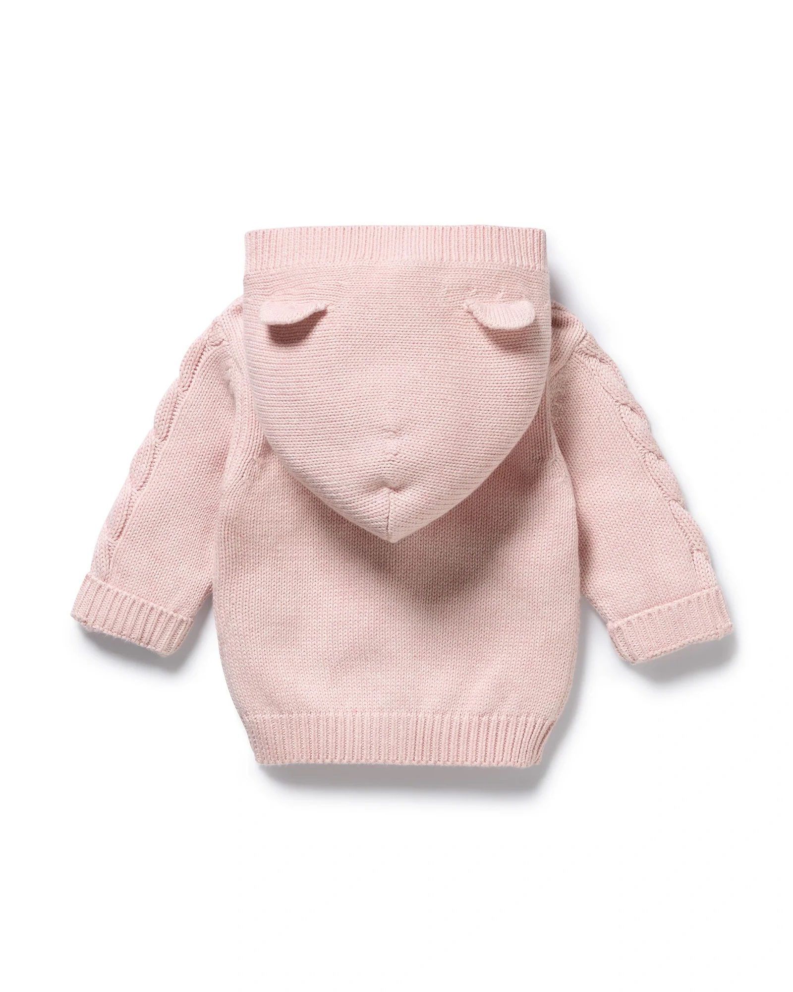 Marshmallow Organic Knitted Cable Jacket 0-3 mths - Image 2
