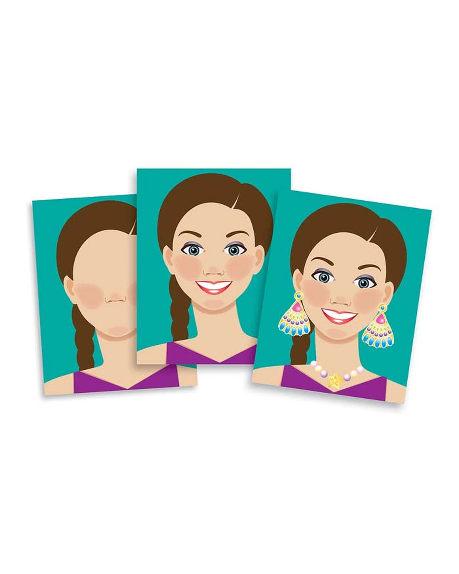 Melissa Doug Make a Face Fashion Faces - Image 2