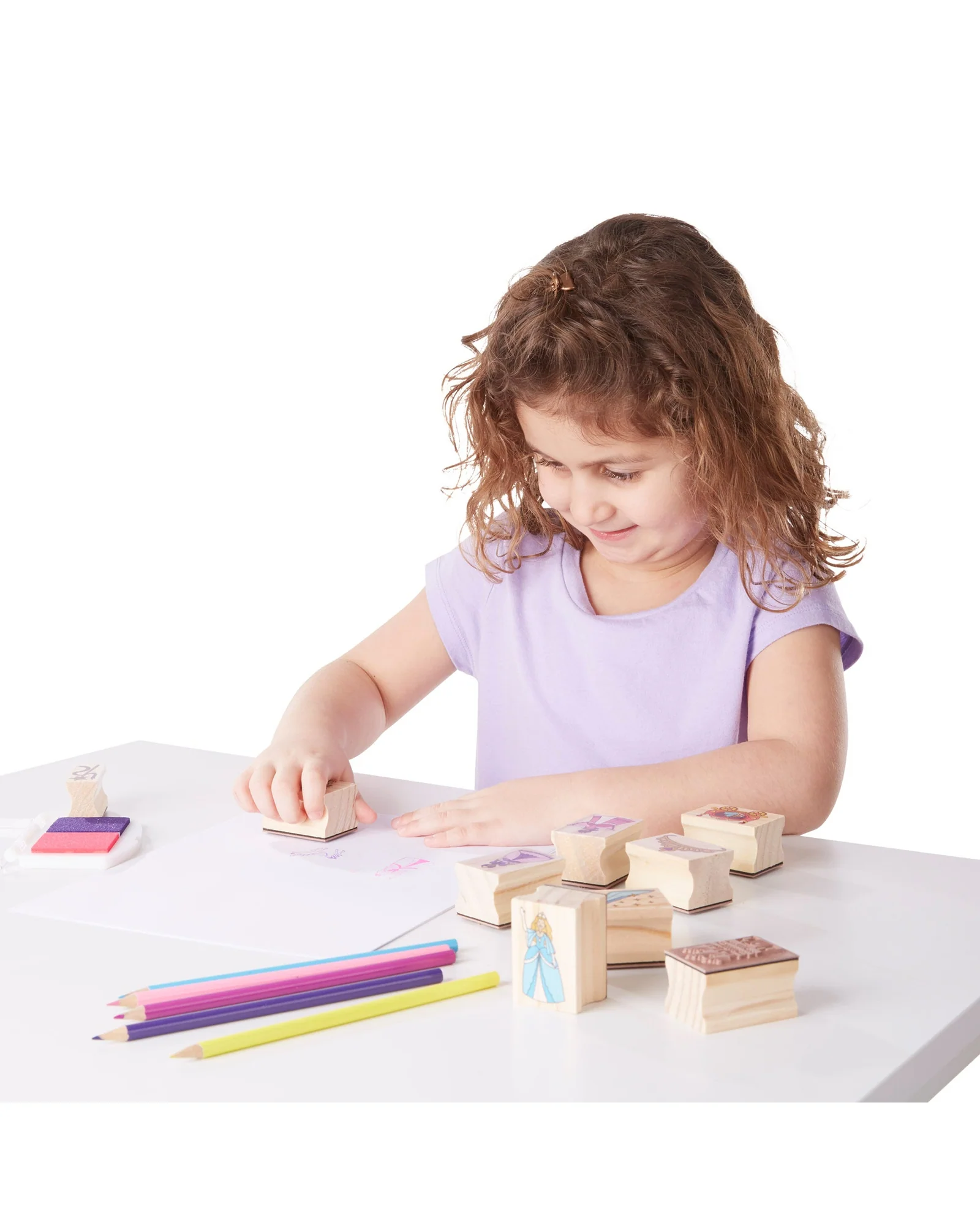 Melissa Doug Wooden Princess Stamp Set - Image 2