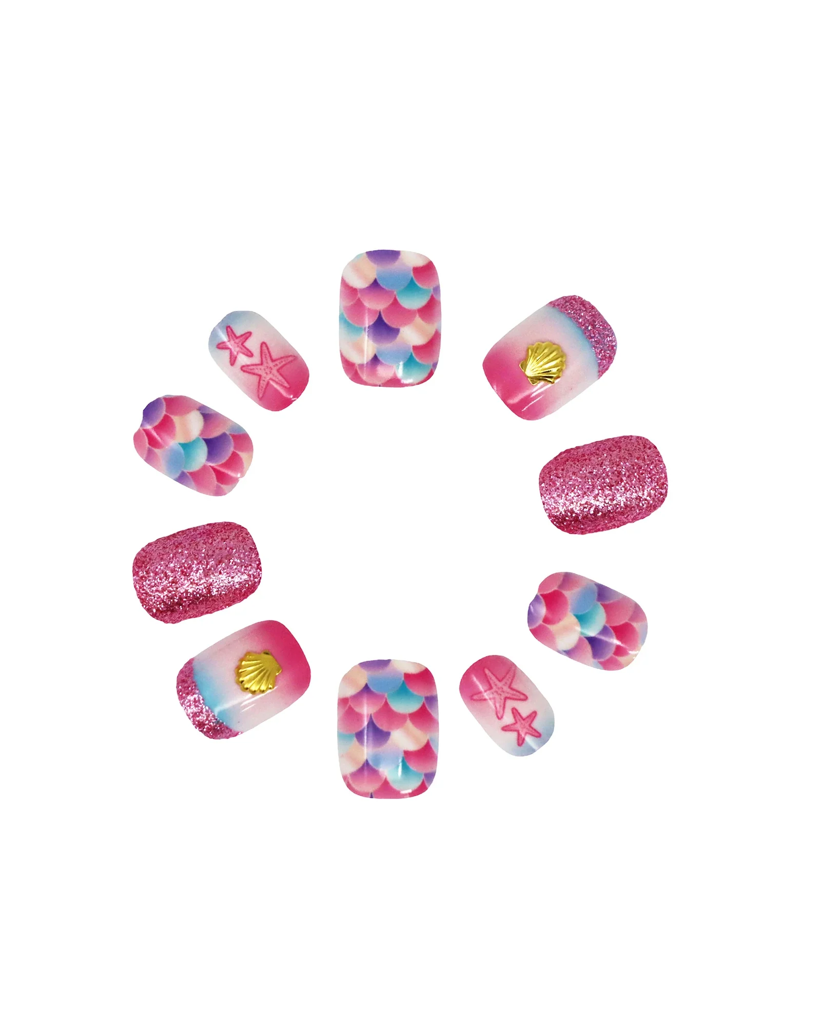 Mermaid Sparkle 3D Press On Nails - Image 2