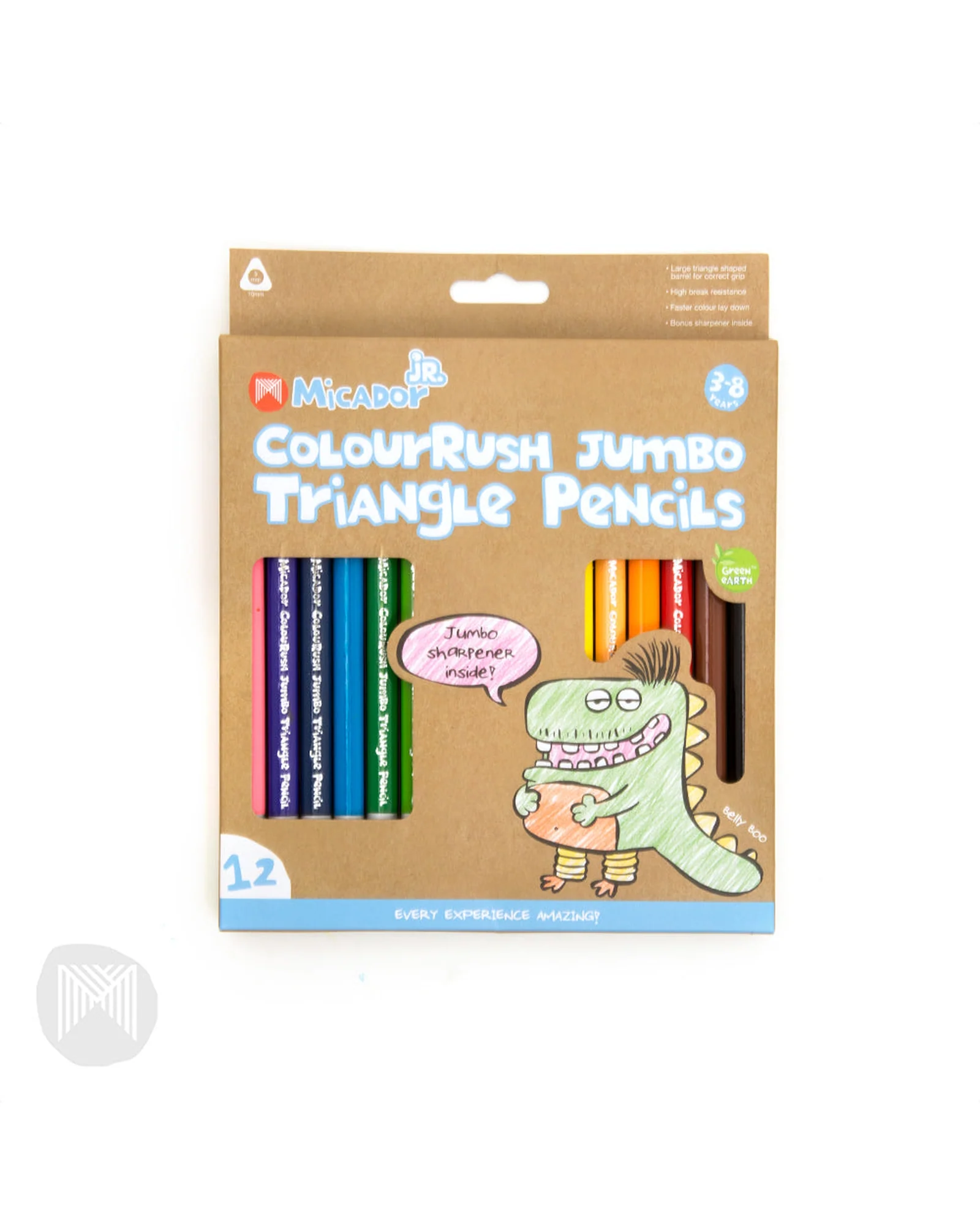 Micador Jr ColourRush Jumbo Triangle Pencil 12 Pack - Image 6