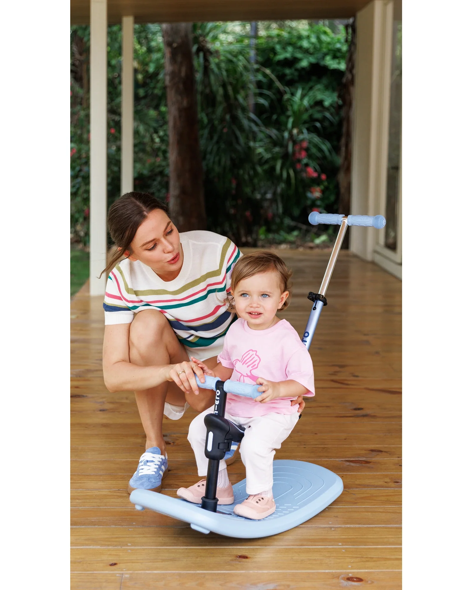 Micro Mini Deluxe 6-in-1 Rock & Go LED Scooter - Lavender Mist - Image 12
