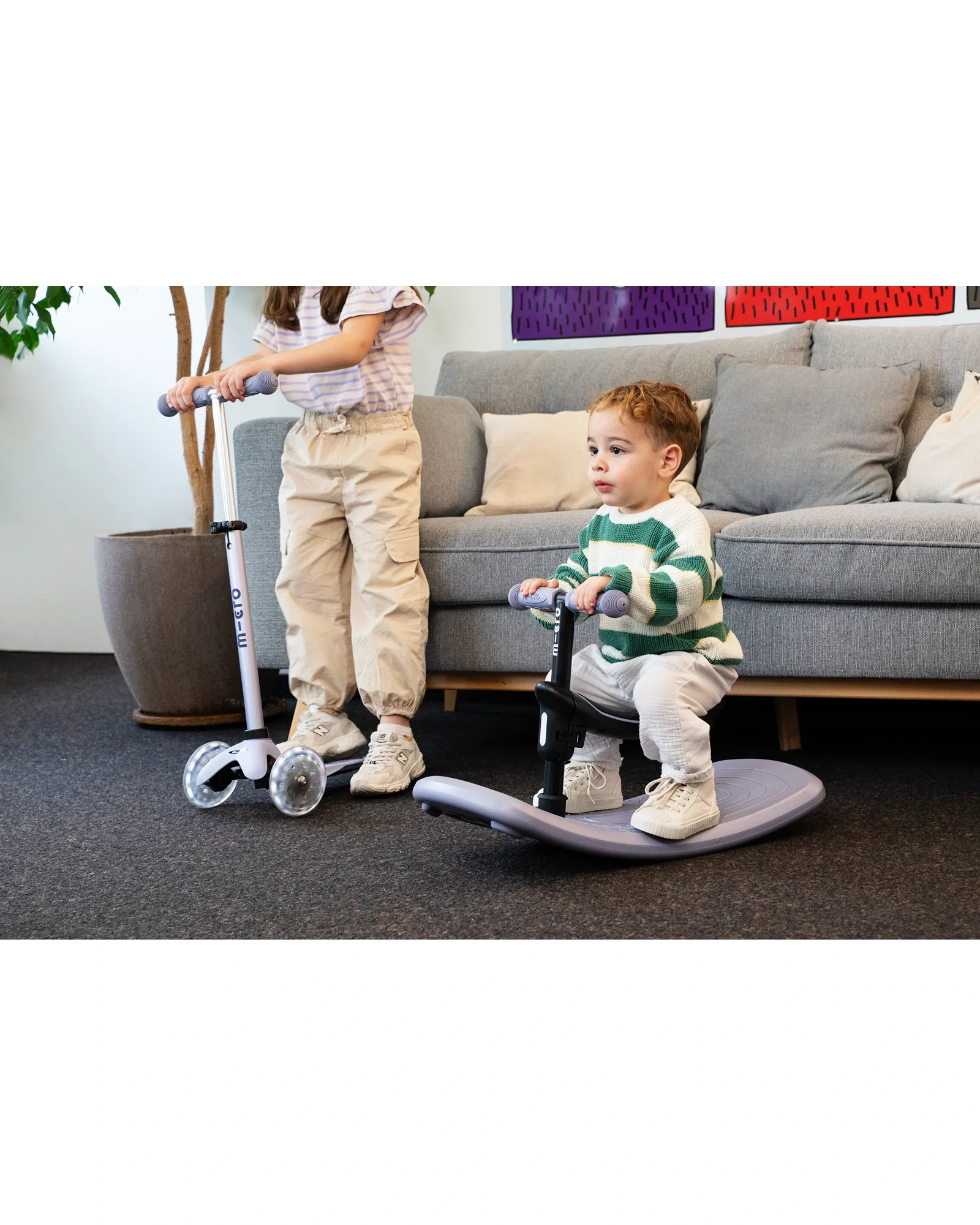 Micro Mini Deluxe 6-in-1 Rock & Go LED Scooter - Lavender Mist - Image 14