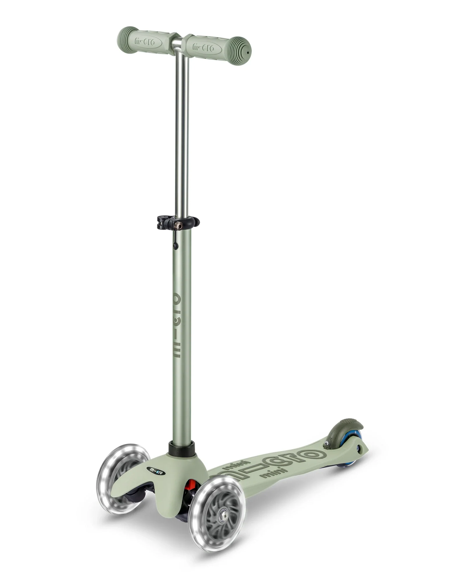 Micro Mini Deluxe 6-in-1 Rock & Go LED Scooter - Olive Sage - Image 3