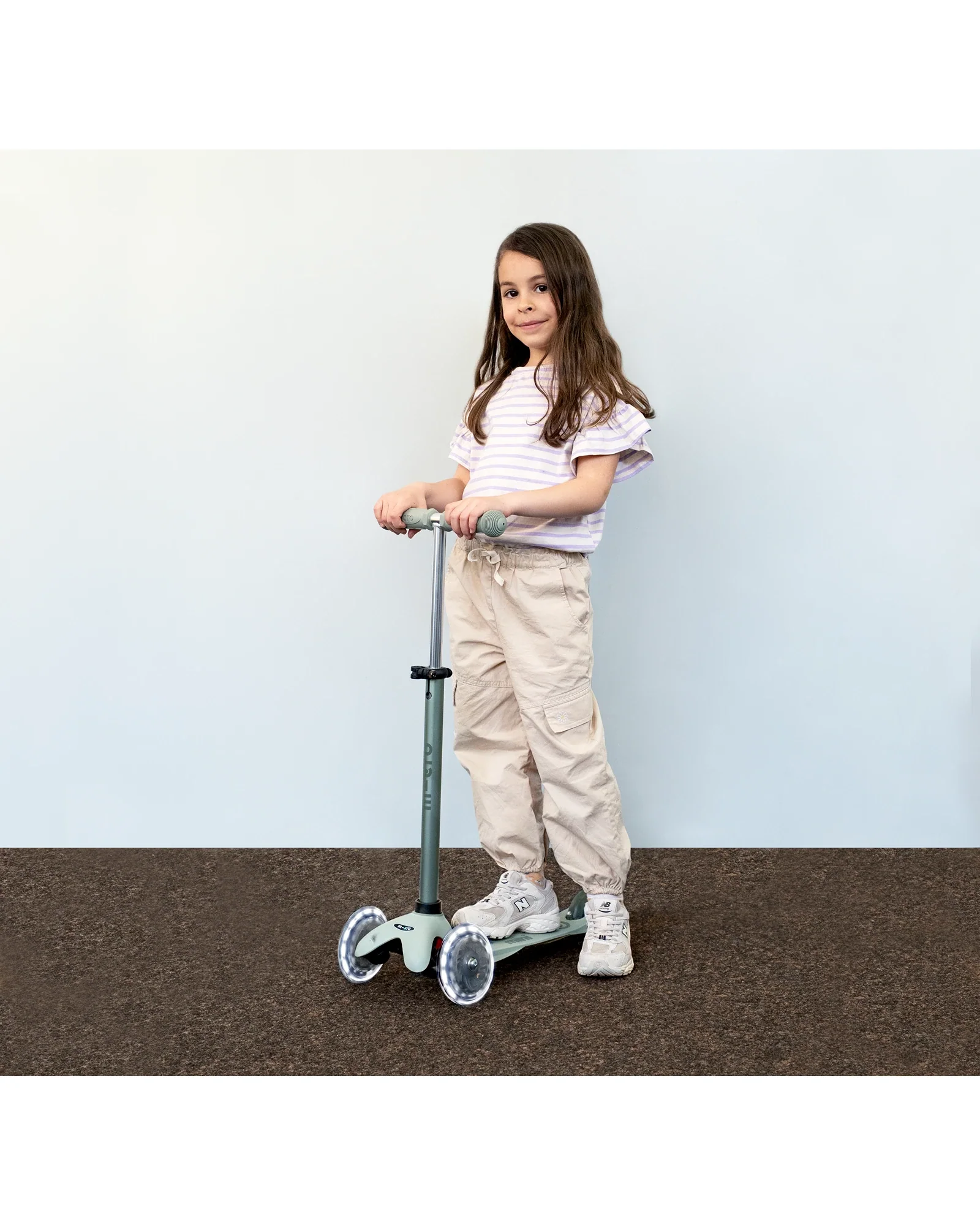 Micro Mini Deluxe 6-in-1 Rock & Go LED Scooter - Olive Sage - Image 9