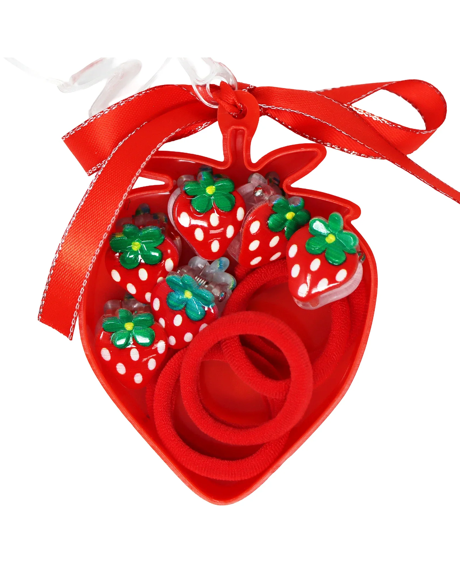 Mini Strawberry Hair Clip Set - Image 2