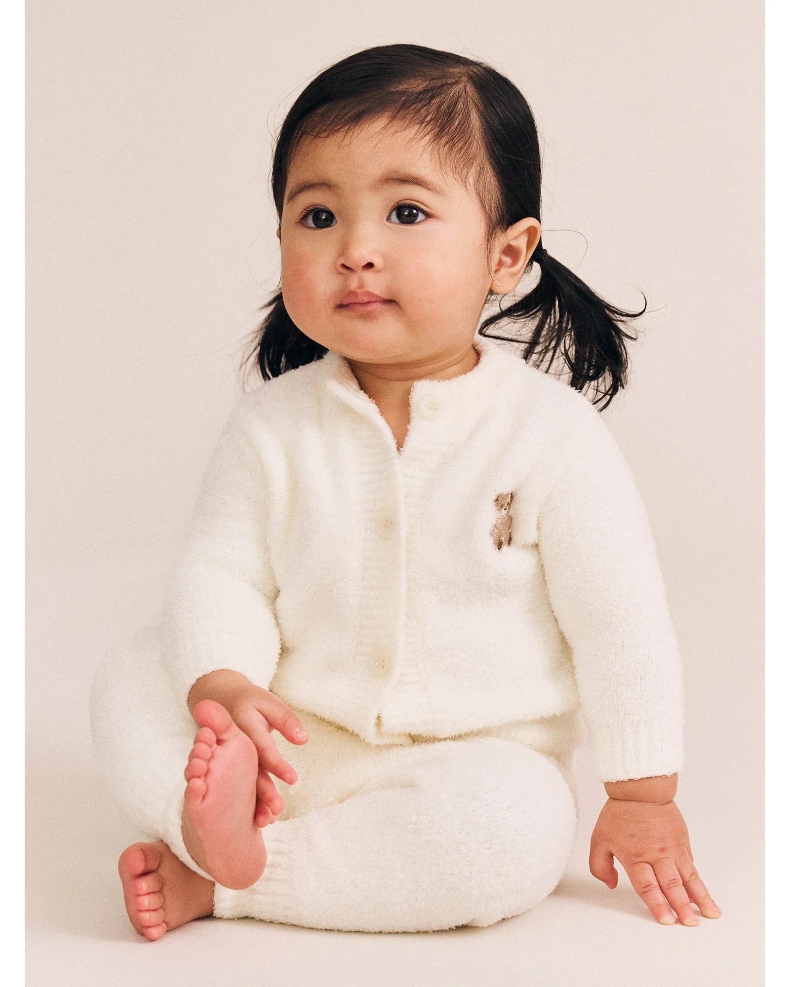 My First Hux Almond Milk 4Pc Boucle Newborn Set 0000 Newborn