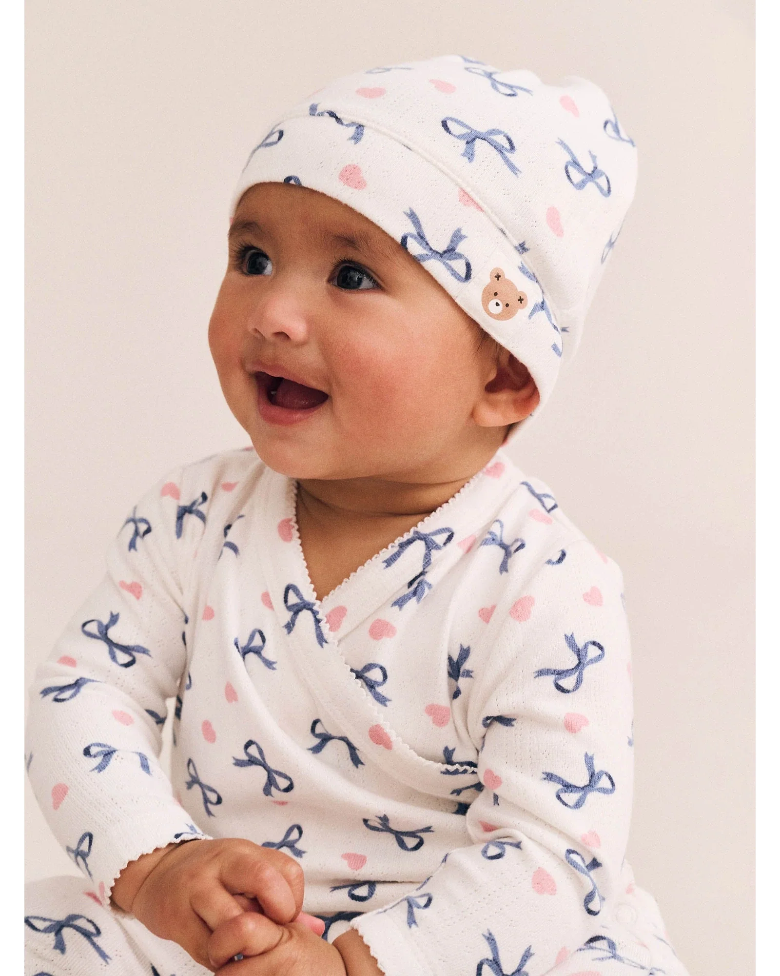 My First Hux Hearts And Bows Newborn Romper 0000 Newborn - Image 2