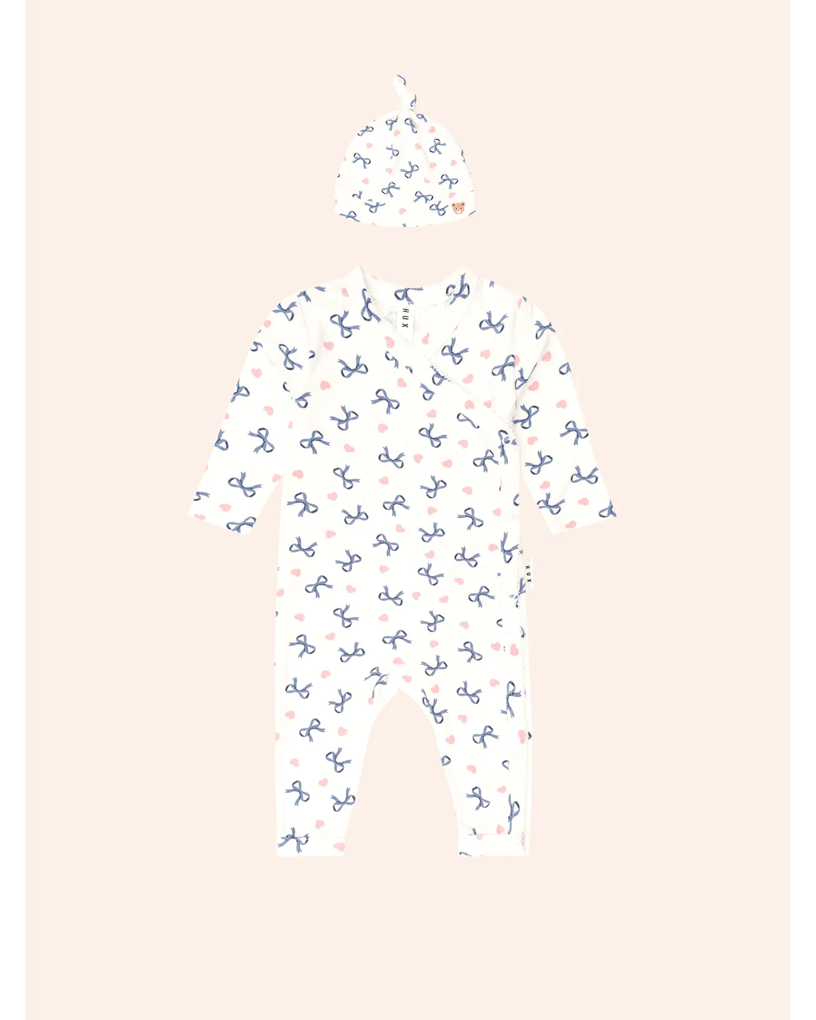 My First Hux Hearts And Bows Newborn Romper 0000 Newborn - Image 4