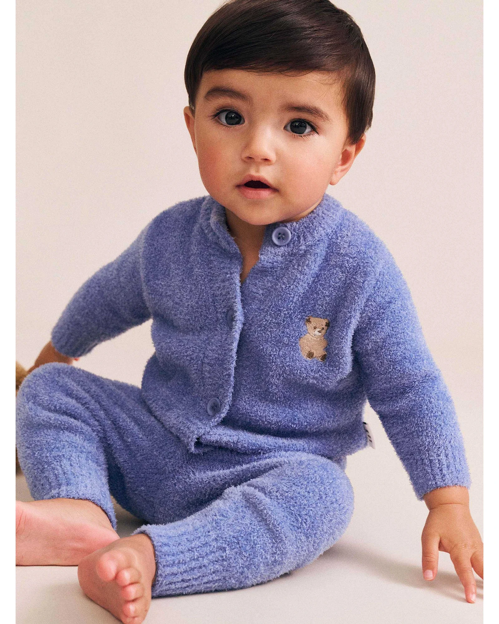 My First Hux Vintage Blue 4Pc Boucle Newborn Set 3-6M