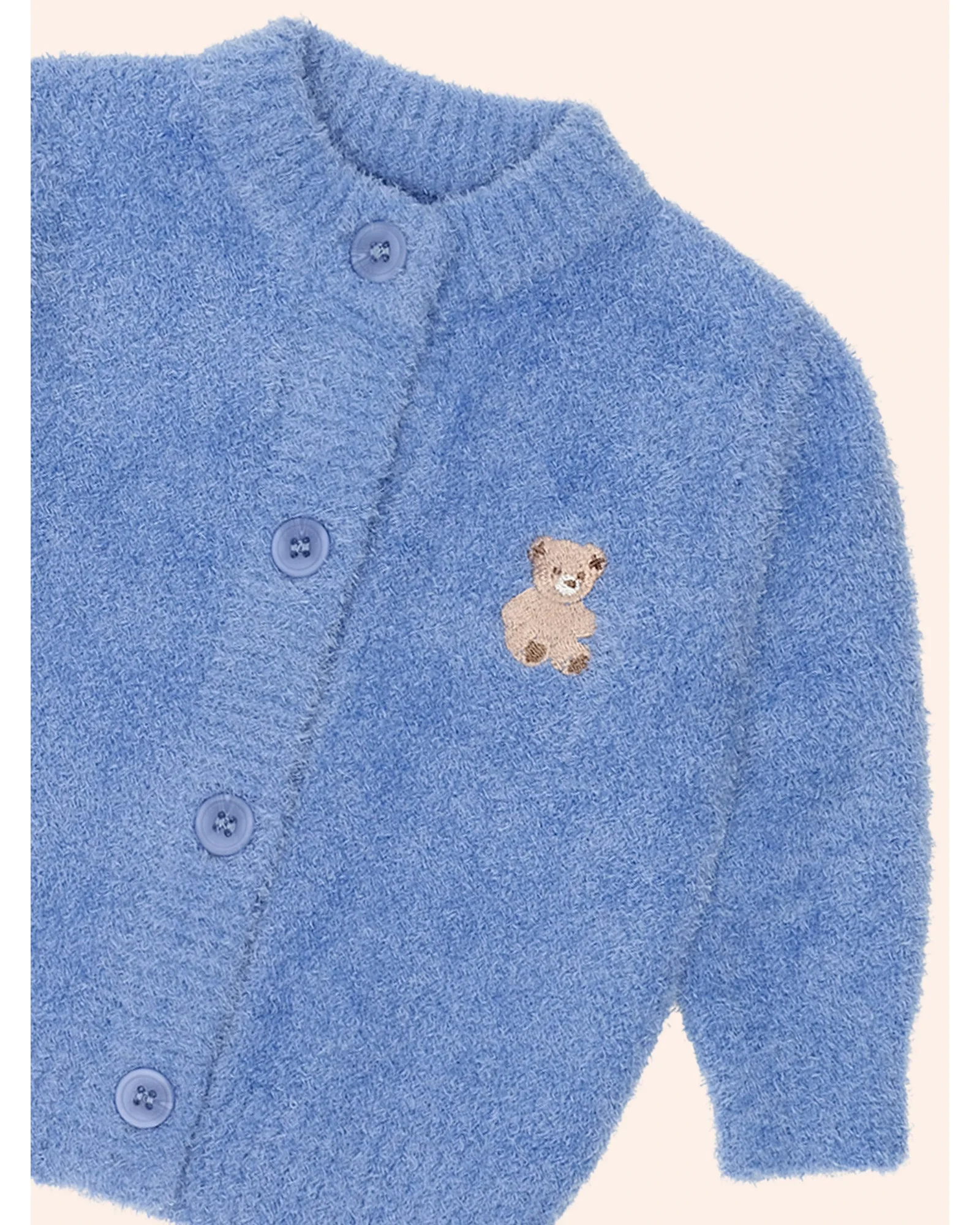 My First Hux Vintage Blue 4Pc Boucle Newborn Set 3-6M - Image 4