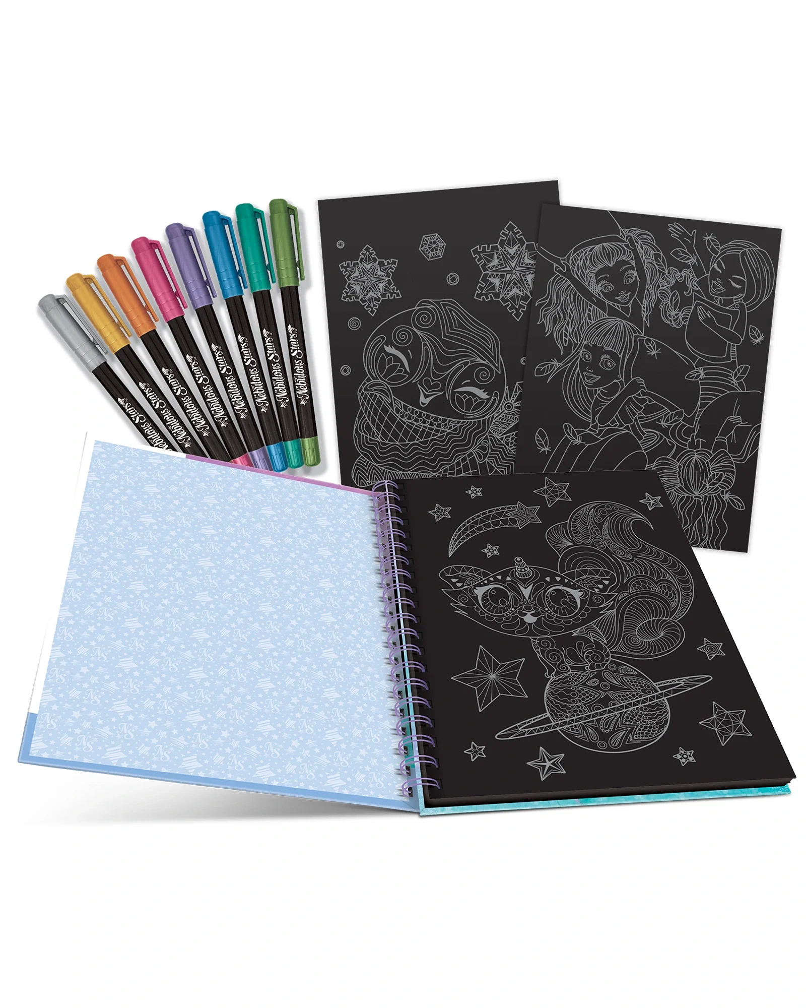 Nebuulous Stars Isador Black Pages Colouring Book - Image 2