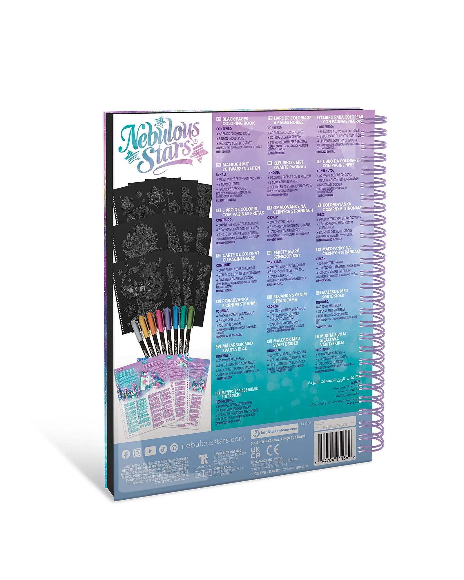 Nebuulous Stars Isador Black Pages Colouring Book - Image 3