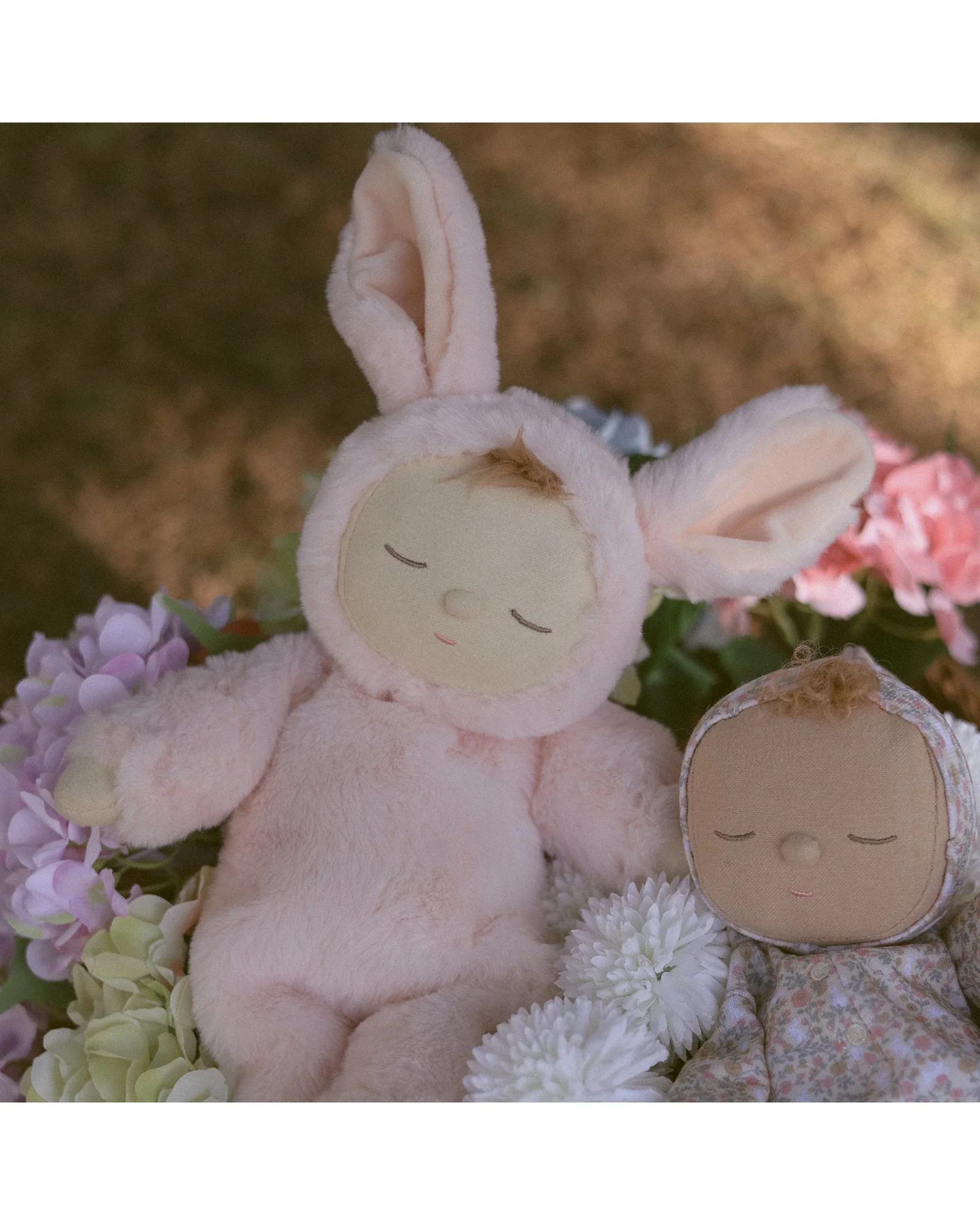 Olli Ella Lullaby Cozy Dinkum Bunny Moppet - Pink - Image 10