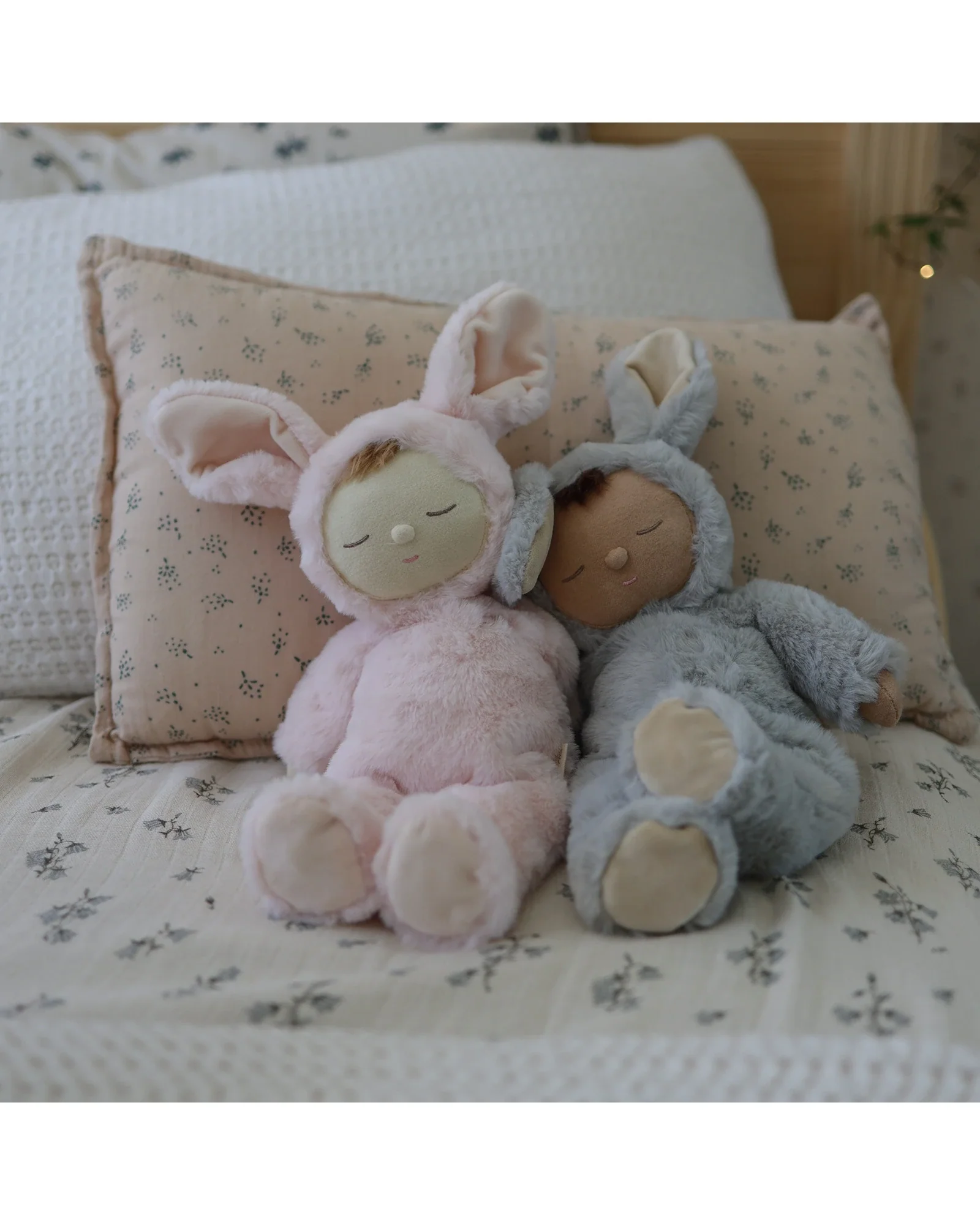 Olli Ella Lullaby Cozy Dinkum Bunny Moppet - Pink - Image 11