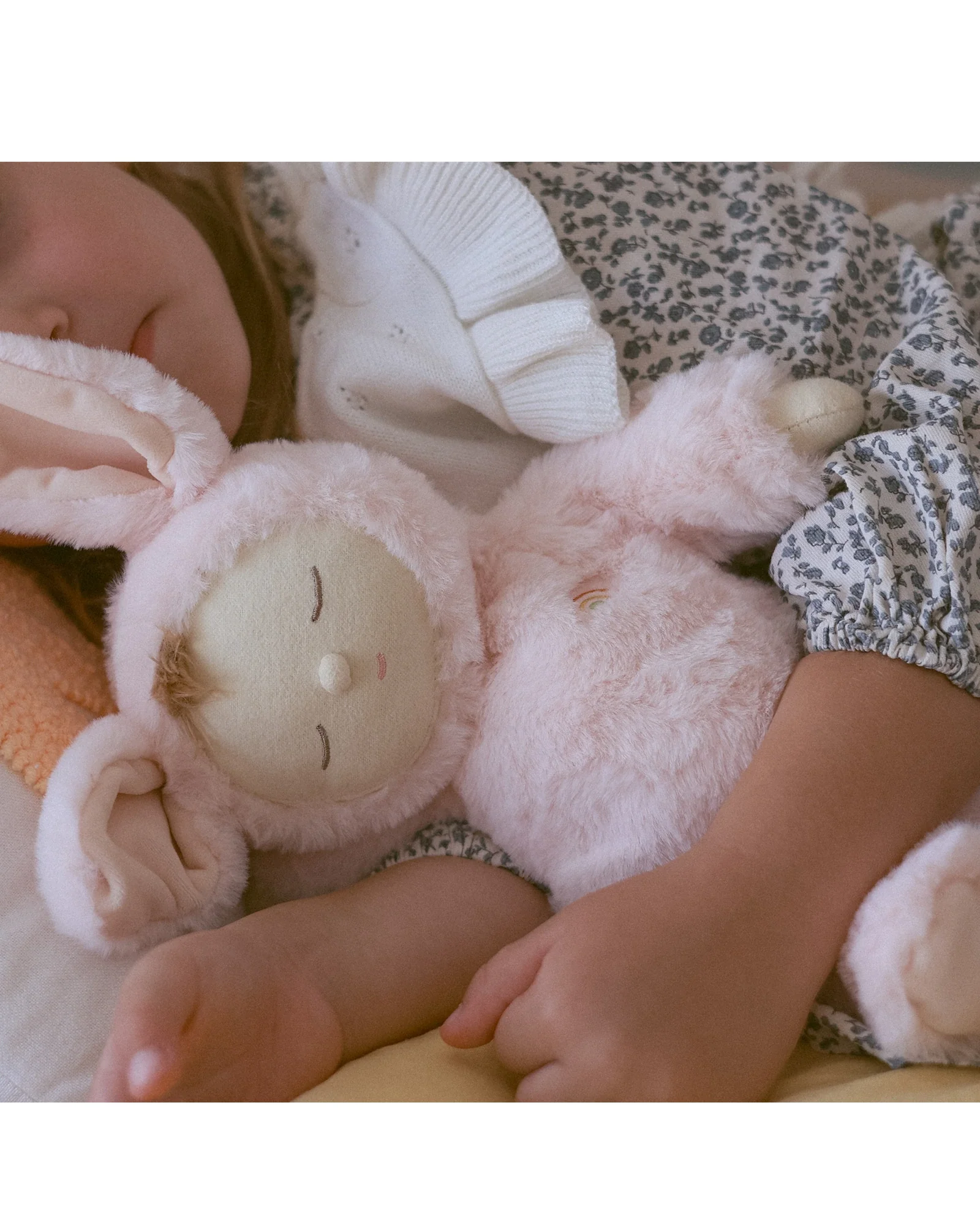 Olli Ella Lullaby Cozy Dinkum Bunny Moppet - Pink - Image 8