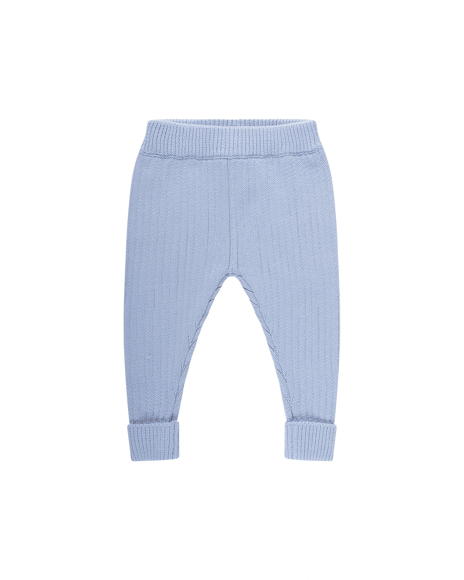 Organic Chunky Rib Knit Pant - Sky Blue Size 000 - Image 6