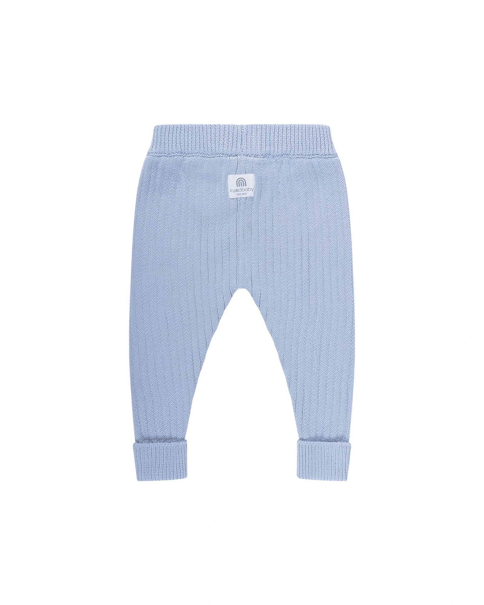 Organic Chunky Rib Knit Pant - Sky Blue Size 000 - Image 7