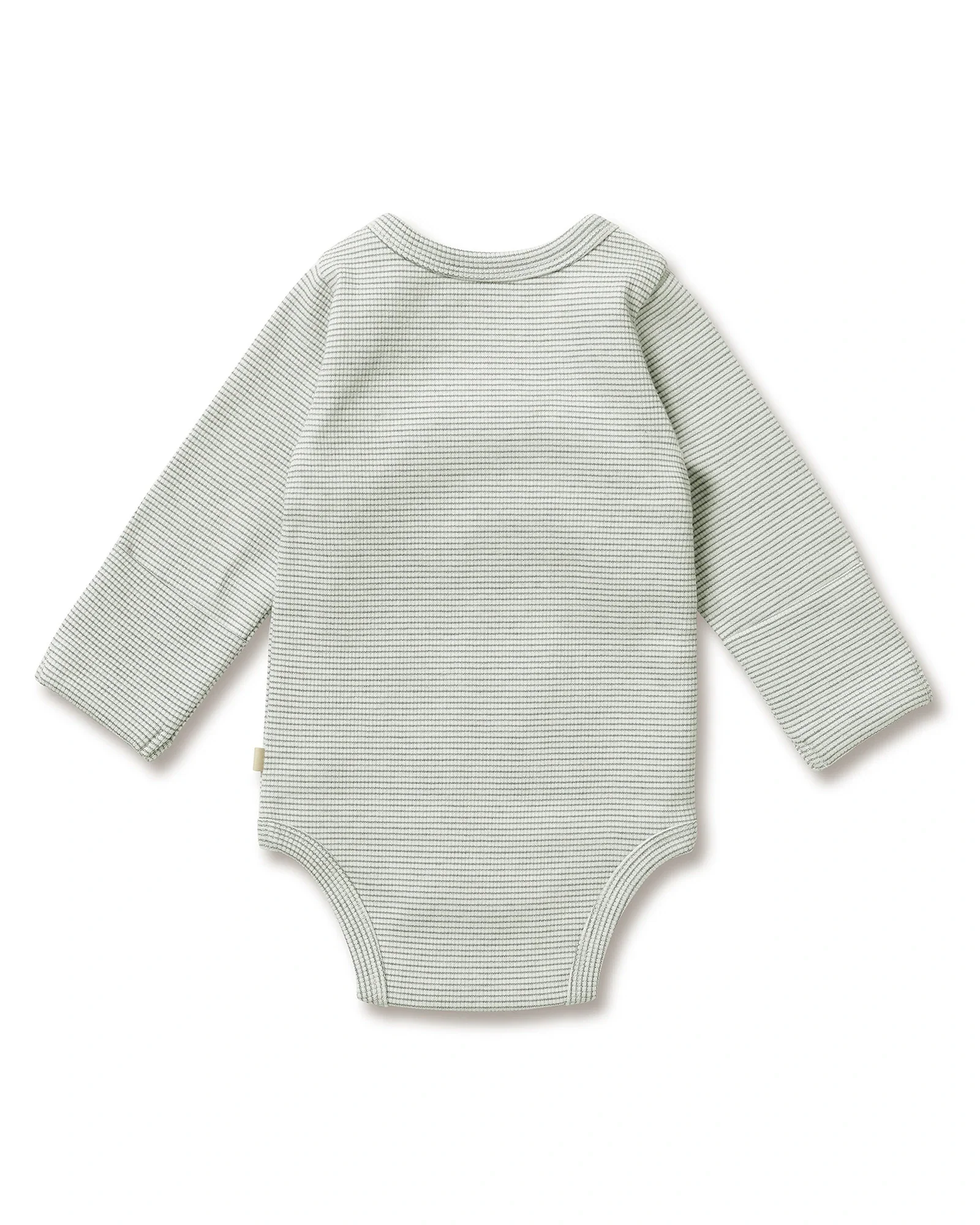 Organic Stripe Rib Kimono Bodysuit 0-3 mths - Image 4