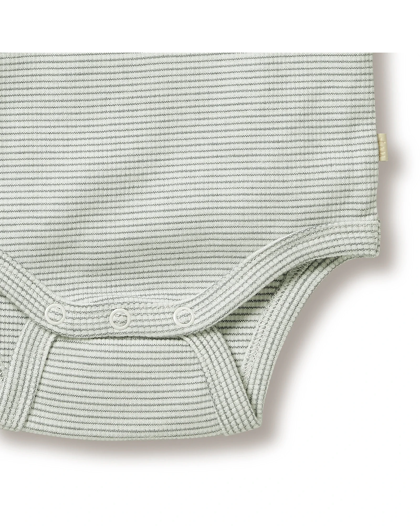 Organic Stripe Rib Kimono Bodysuit 0-3 mths - Image 3