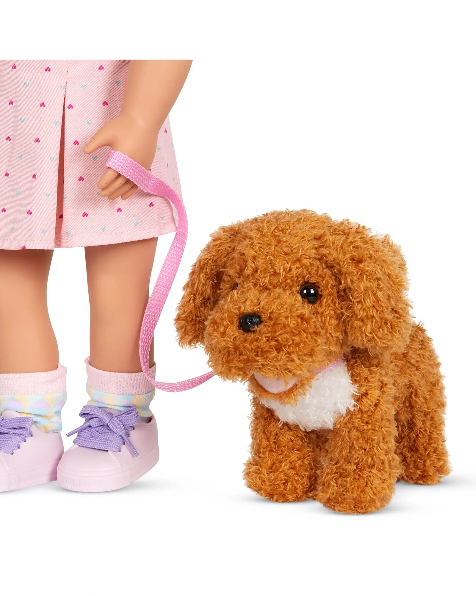6" Standing Poodle Plush Pup with Carrier - Image 2