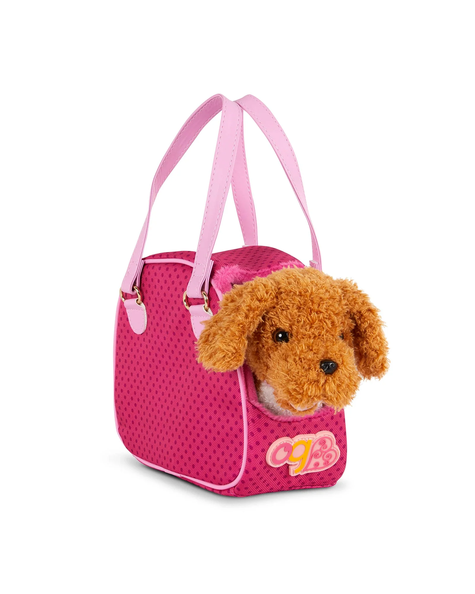 6" Standing Poodle Plush Pup with Carrier - Image 5