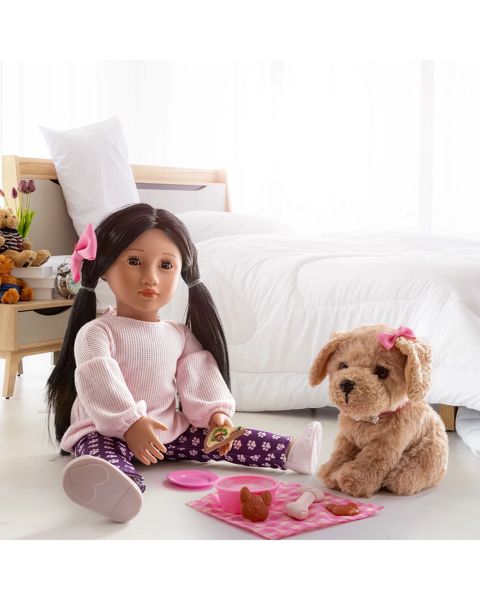 Doll with Pet Dog, Jin & Charm