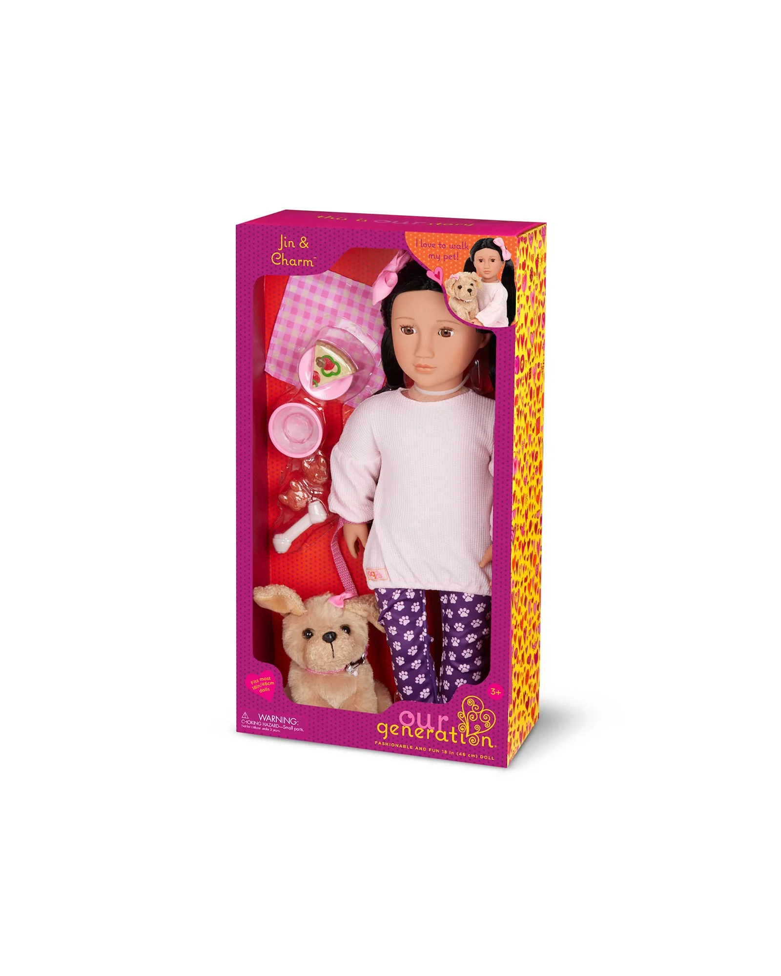 Doll with Pet Dog, Jin & Charm - Image 3